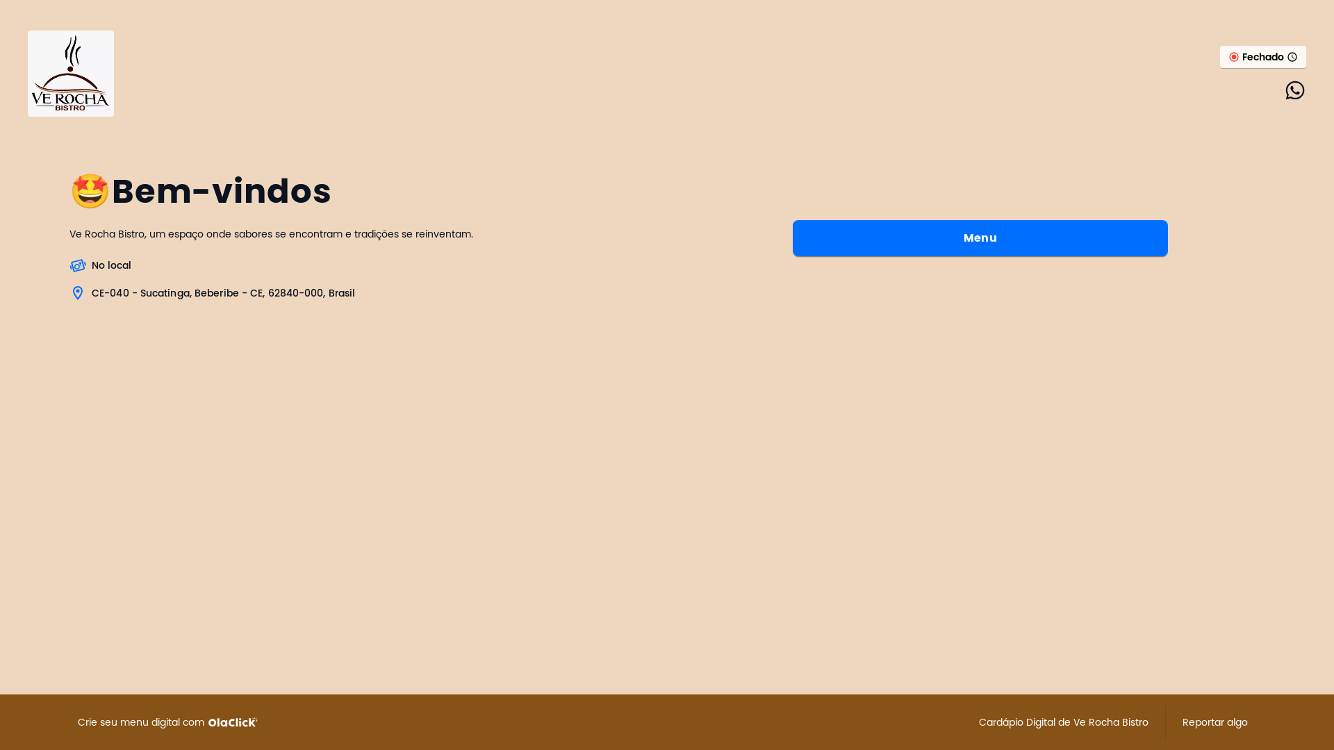 website screenshot of https://verochabistro.com/