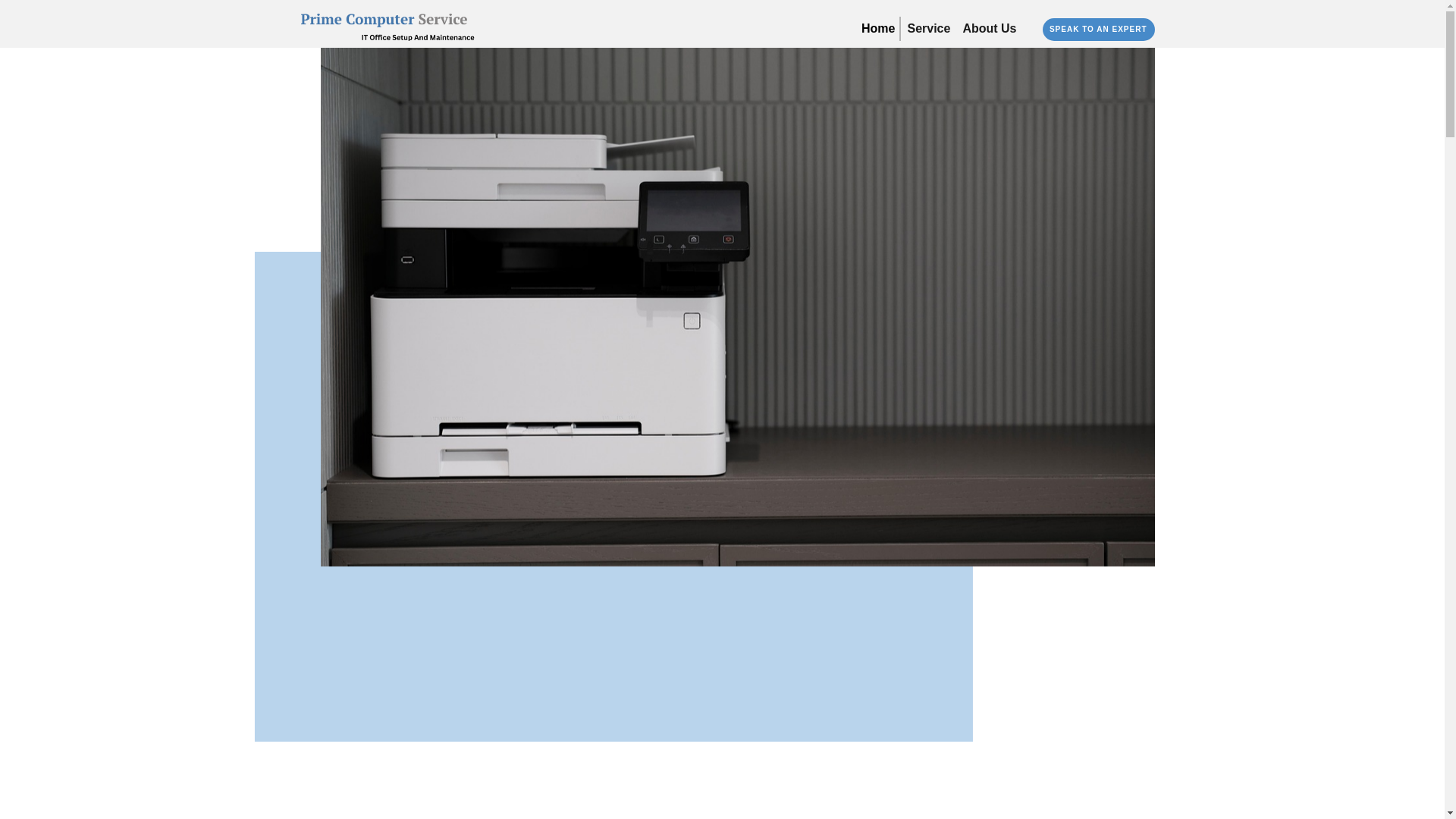 website screenshot of https://primecomputerservice.tech/