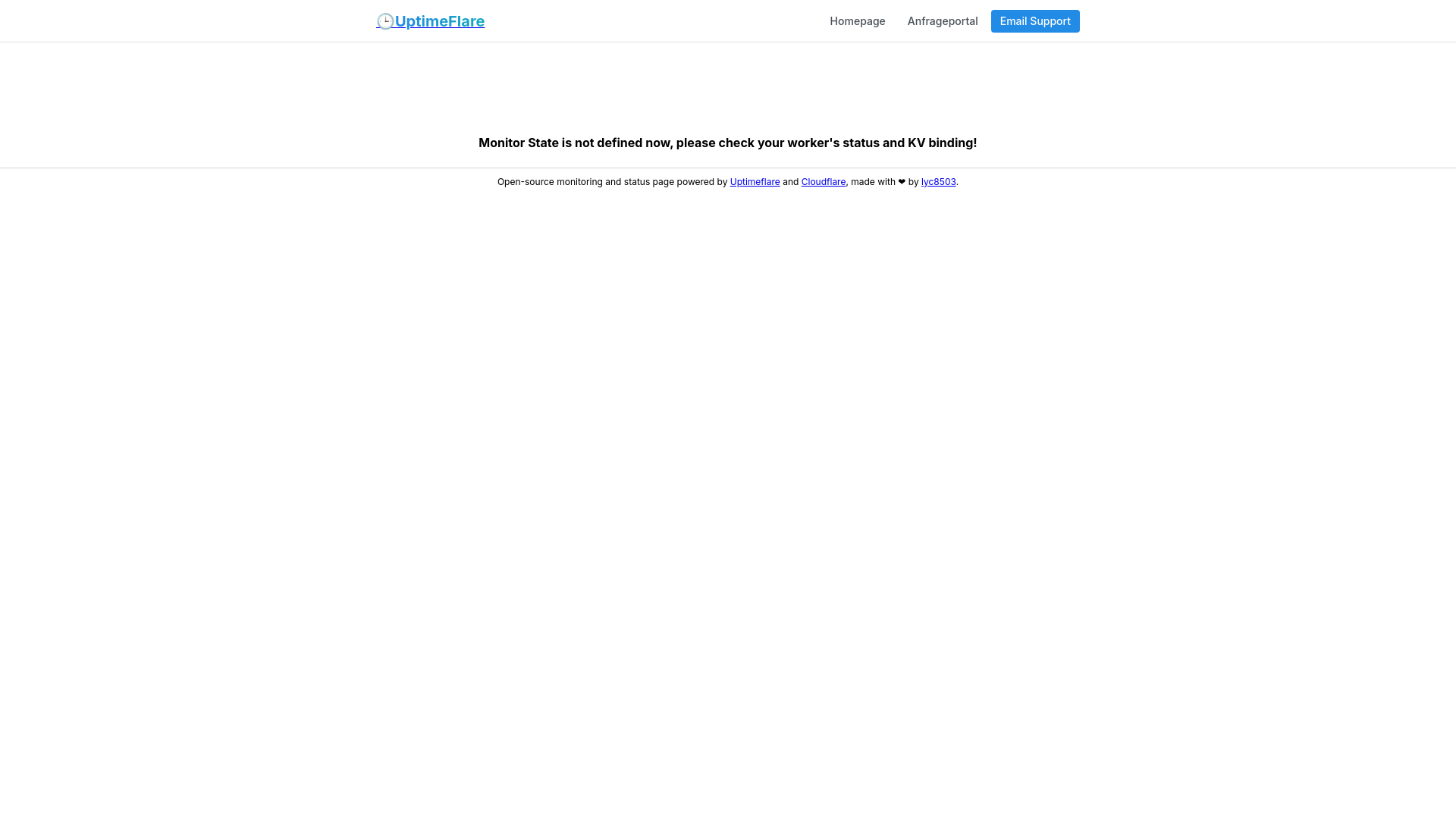 website screenshot of https://uptimeflare-4ps.pages.dev/