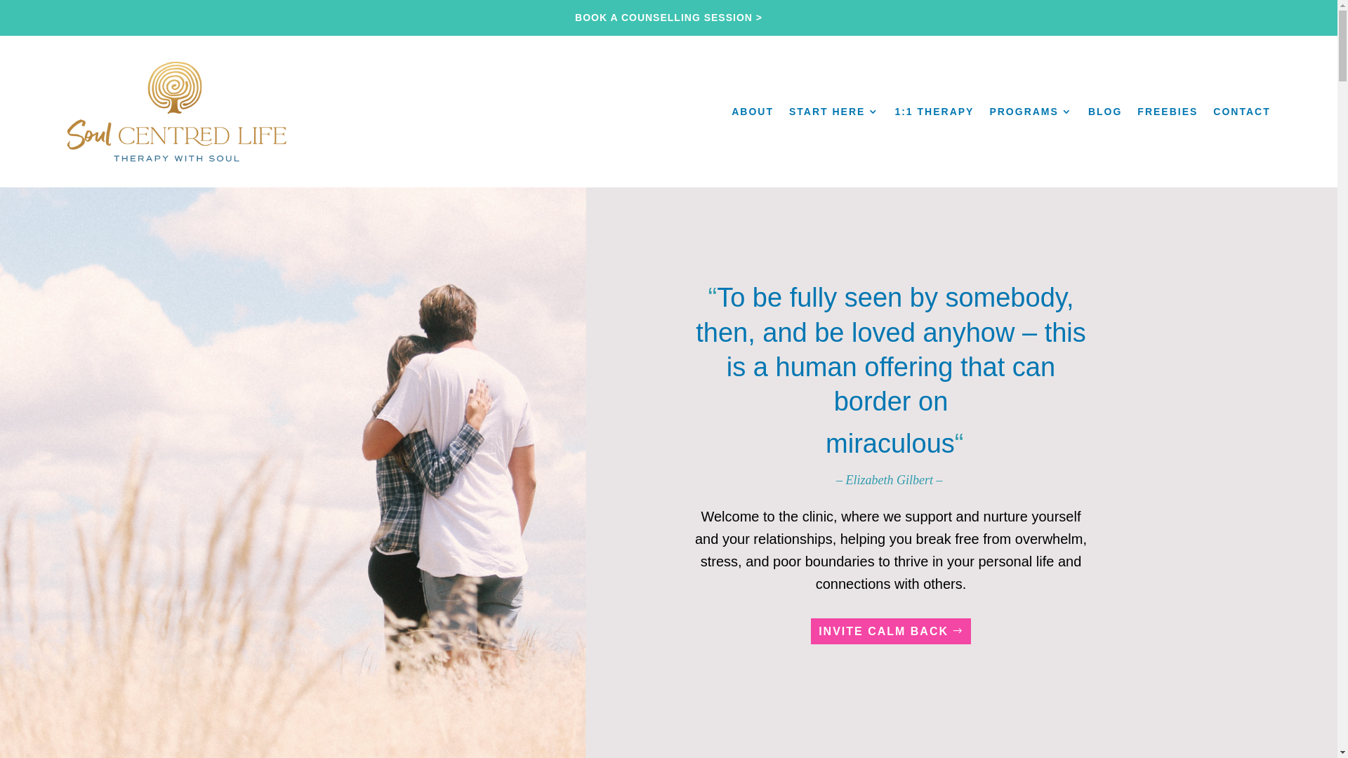 website screenshot of https://soulcentred.com.au/