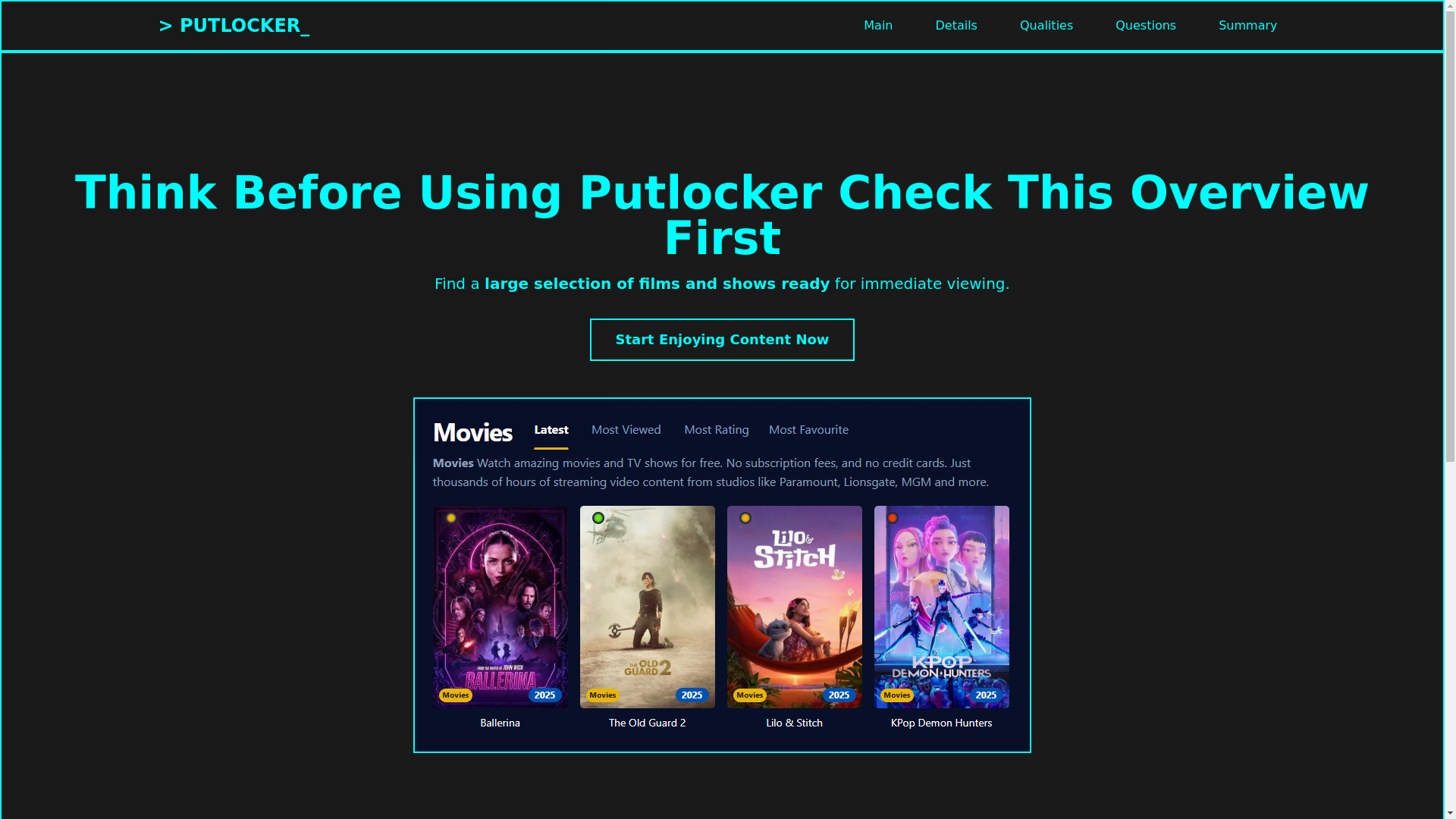 website screenshot of https://putlocker-w7wi.pages.dev/