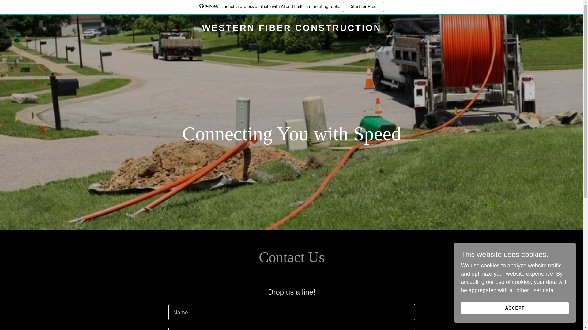 website screenshot of https://westernfiberconstruction.com/