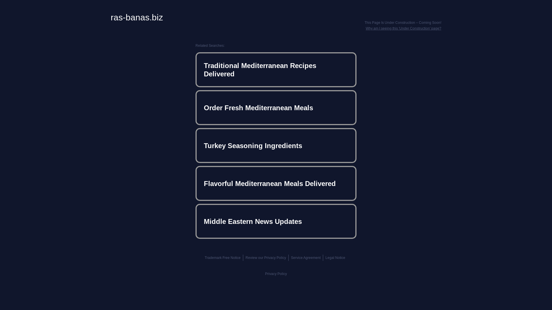 website screenshot of https://ras-banas.biz/