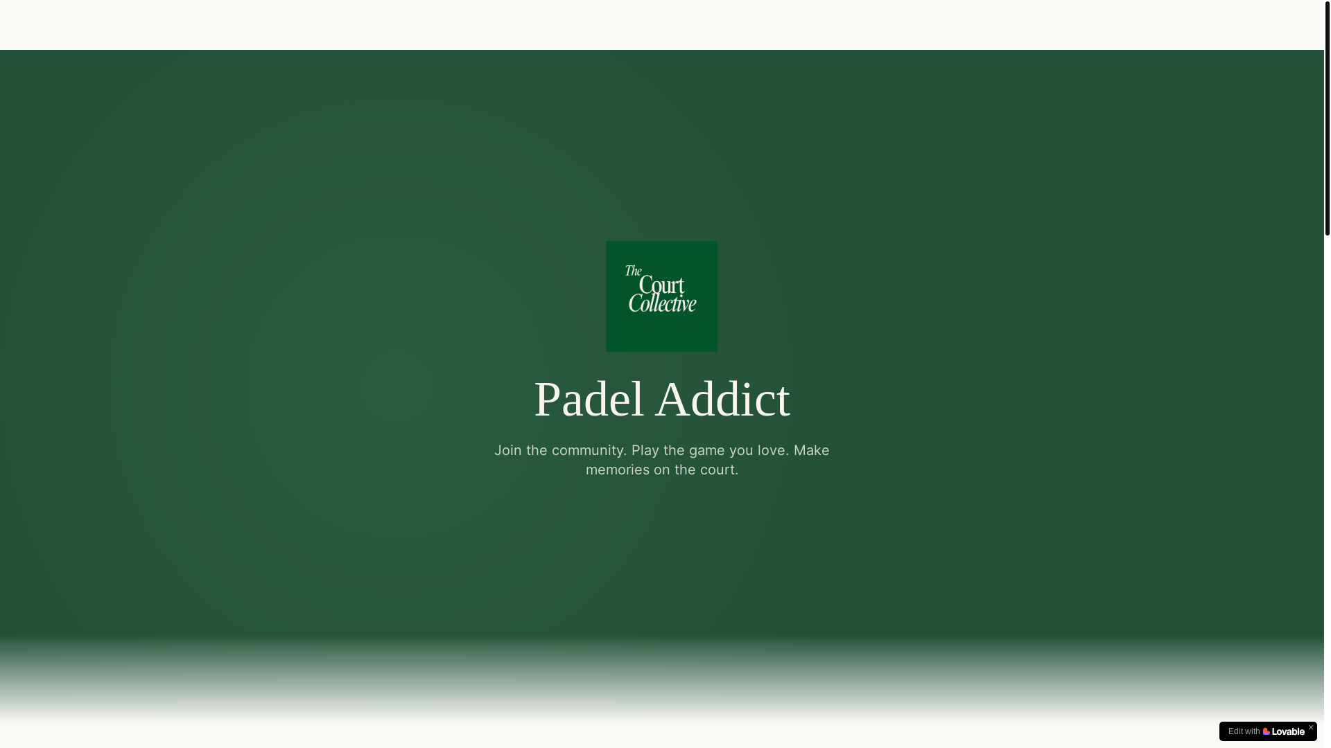 website screenshot of https://courtcollective.ae/