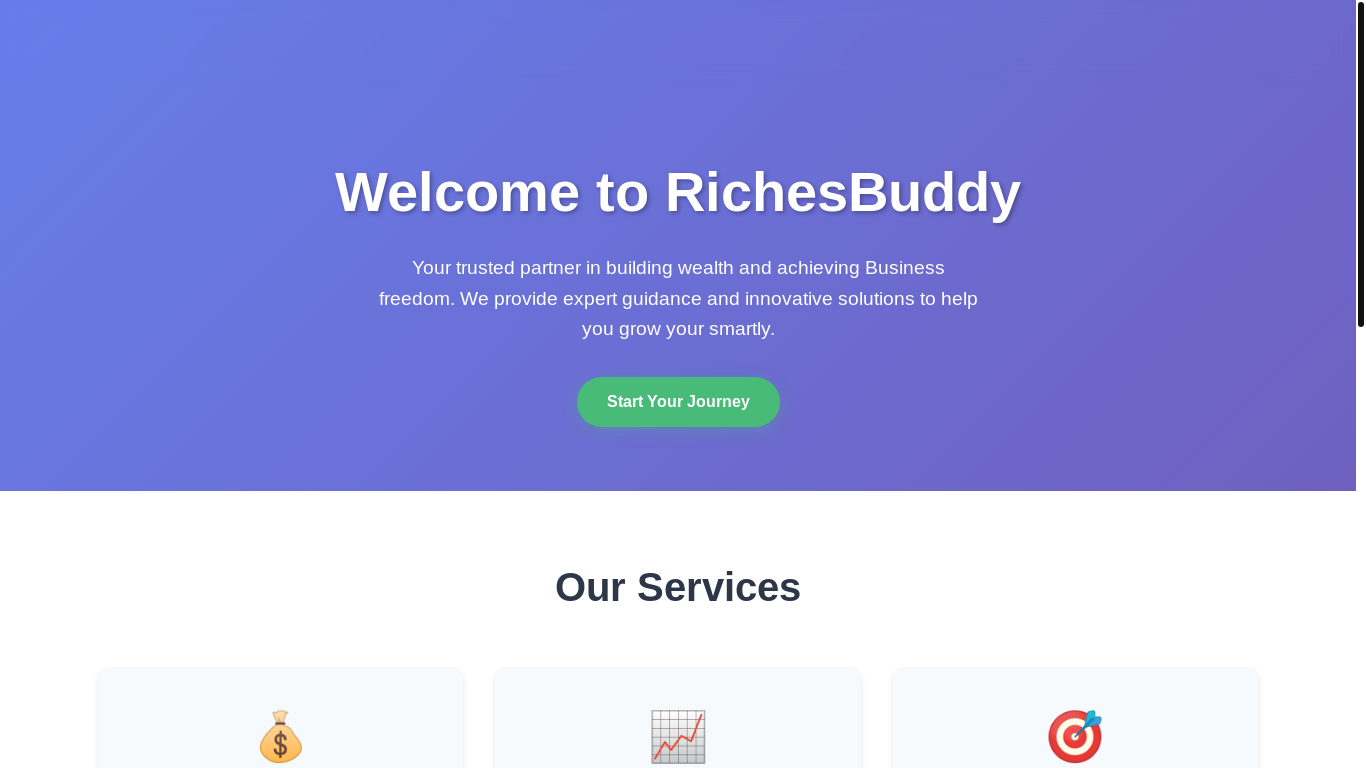 website screenshot of https://richesbuddy.xyz/