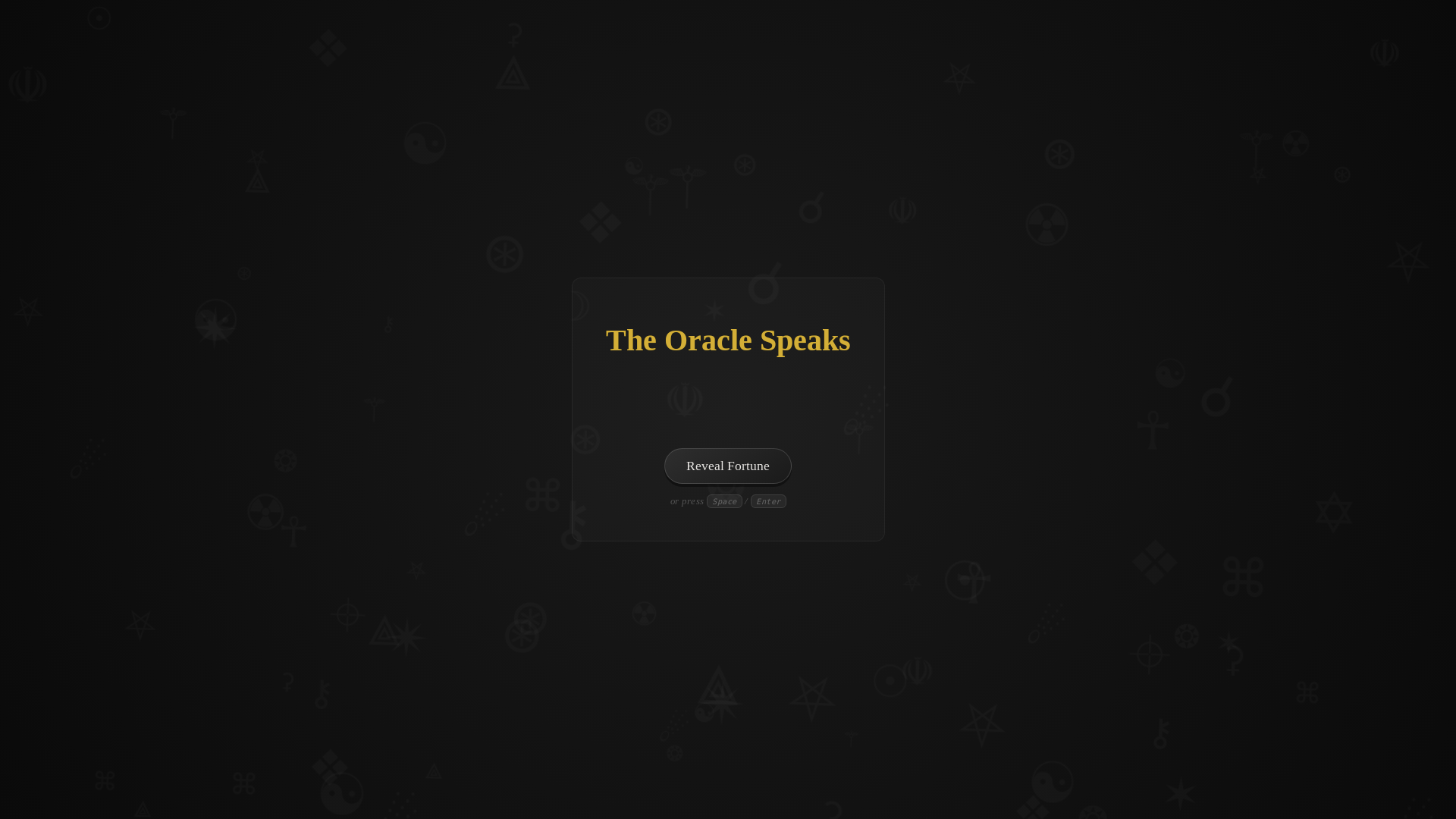 website screenshot of https://the-oracle.pages.dev/