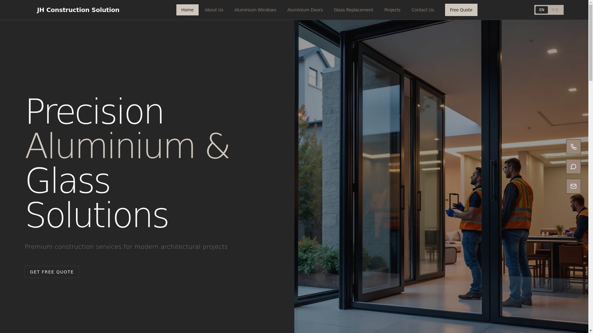 website screenshot of https://jhconstructionsolution.com/