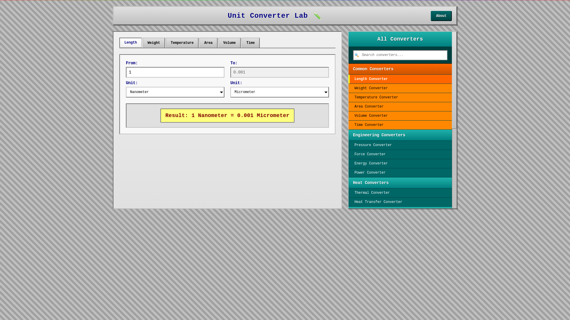 website screenshot of https://unitconverterslab.pages.dev/