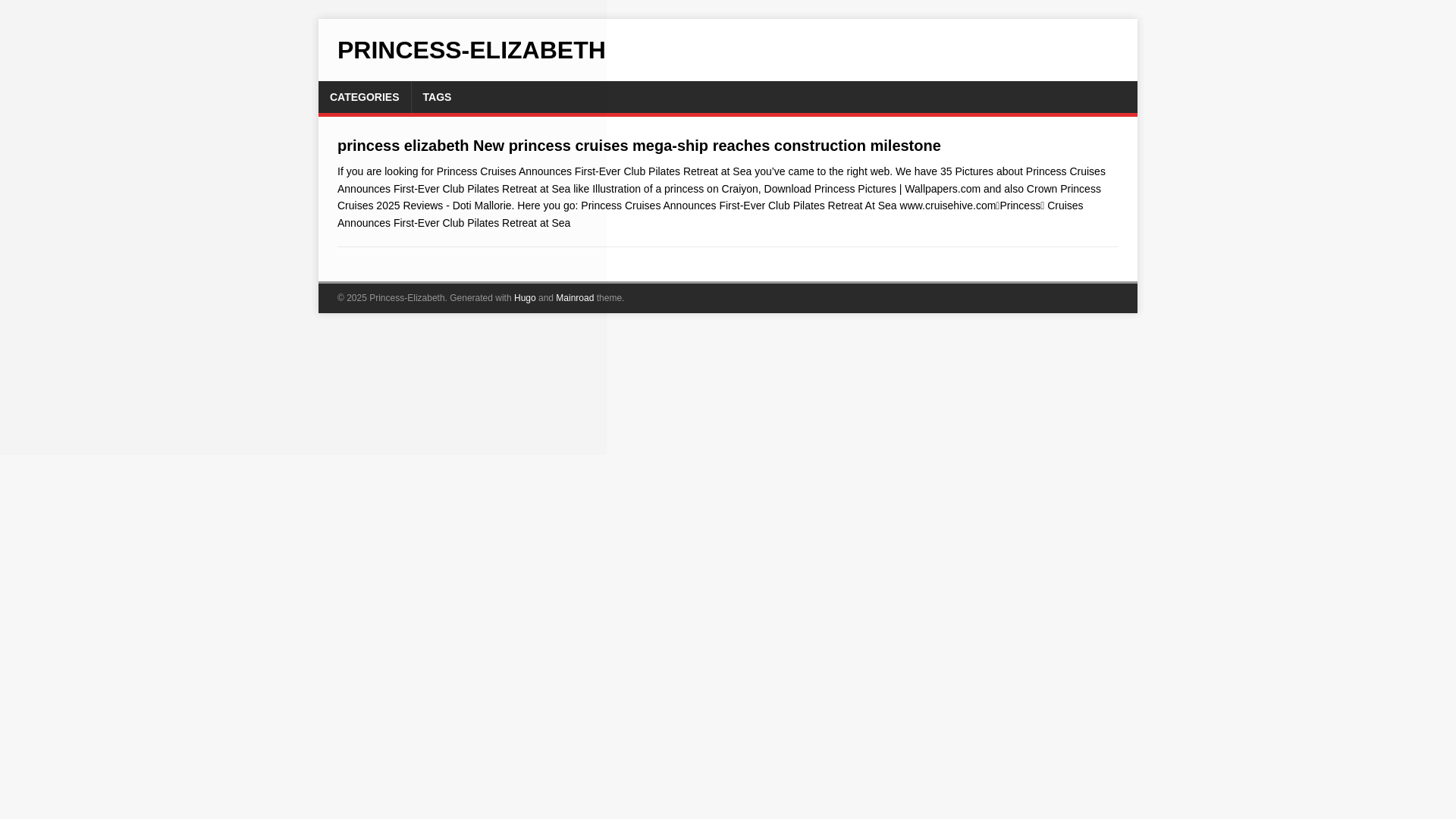website screenshot of https://princess-elizabeth.pages.dev/