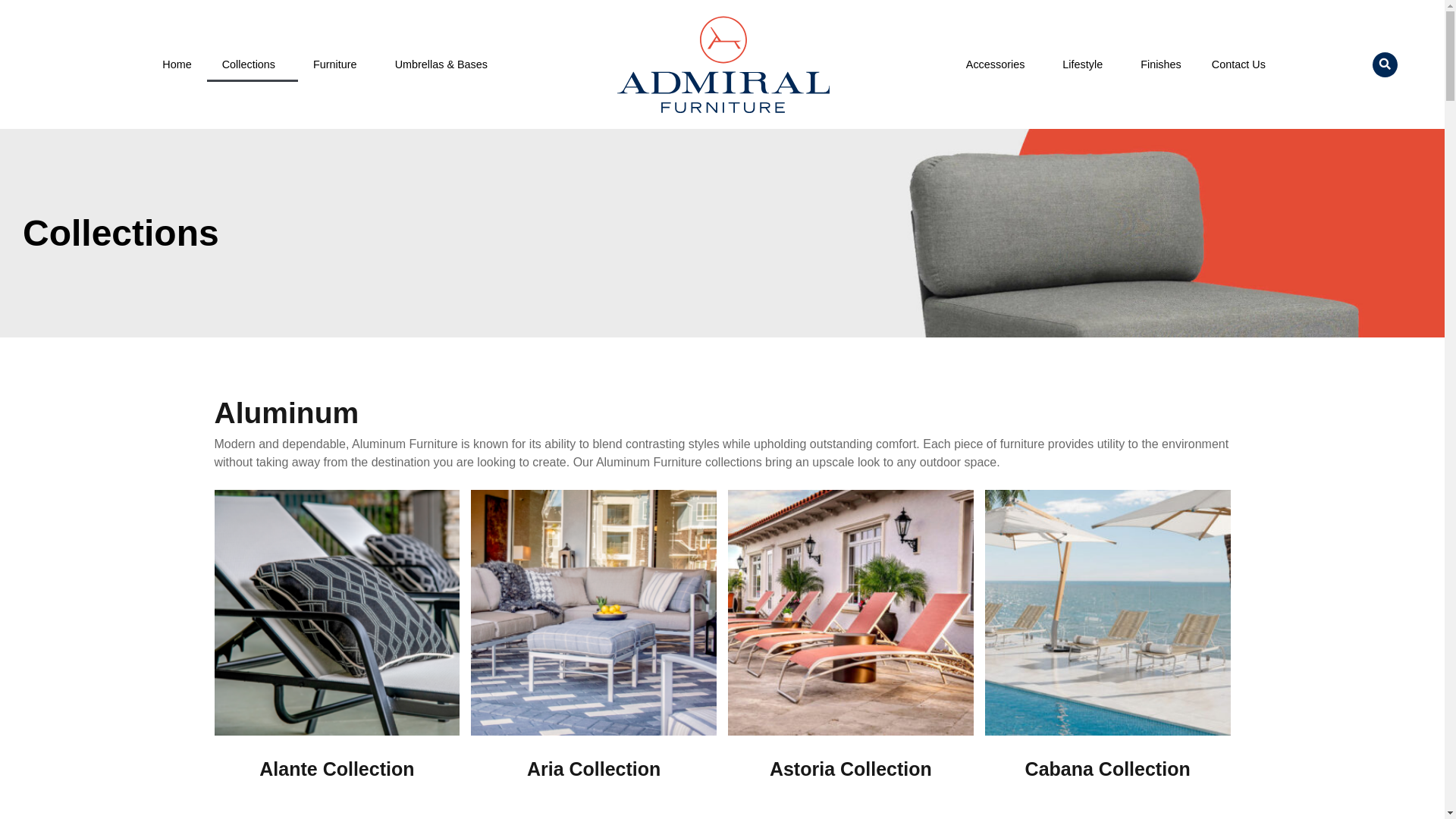 website screenshot of https://admiralfurniture.com/collections