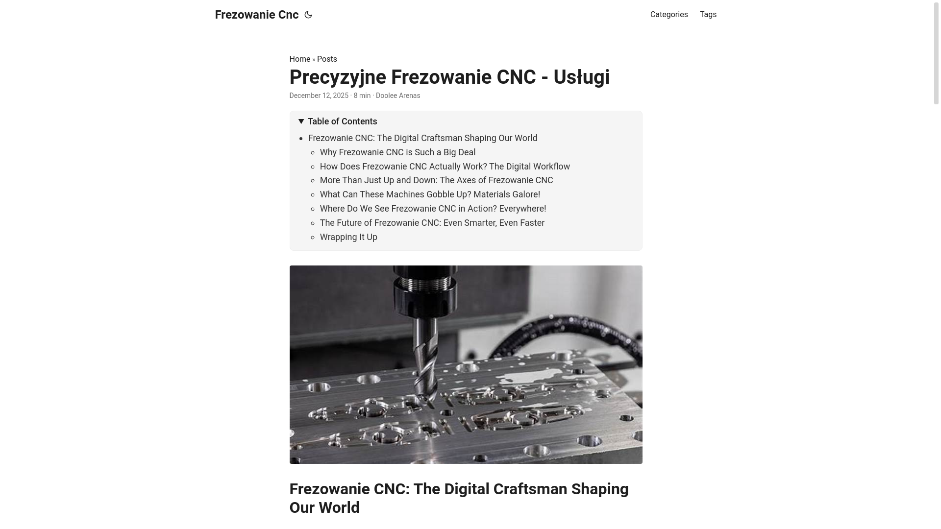 website screenshot of https://frezowaniecnc4.pages.dev/