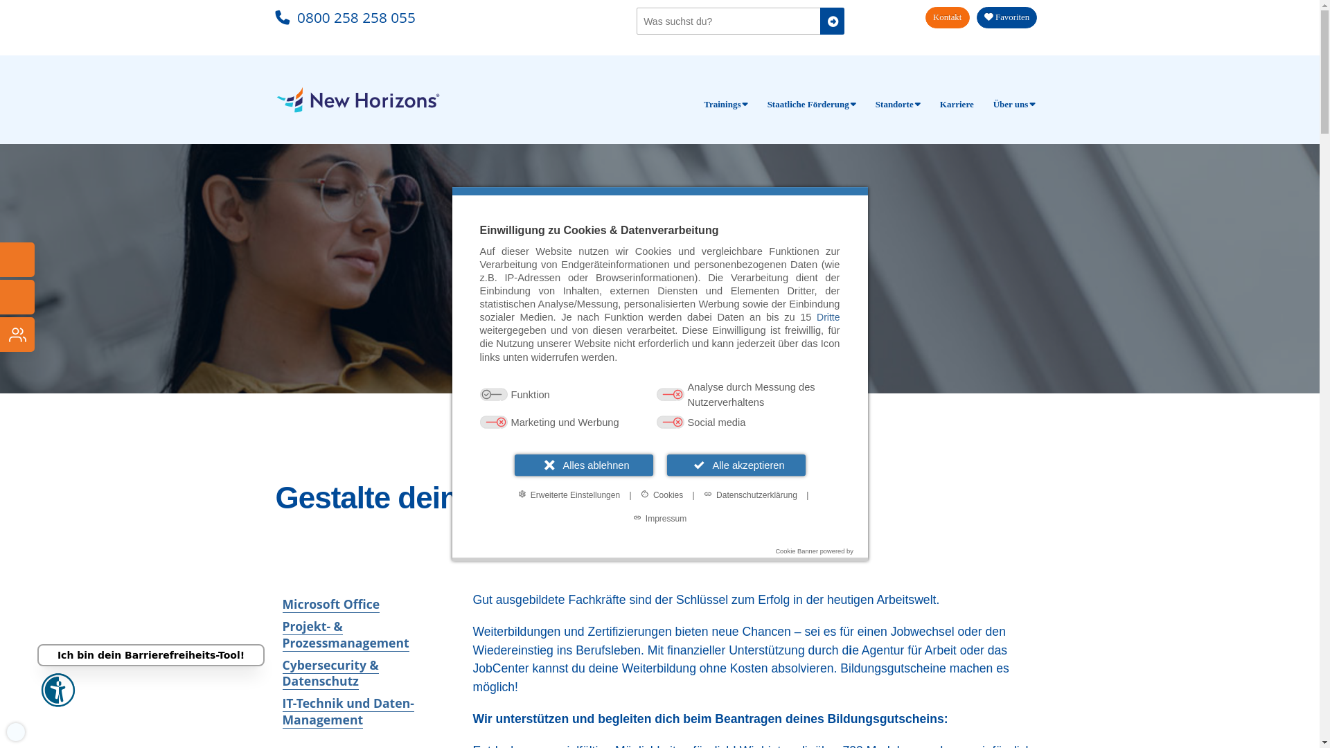website screenshot of https://www.akademie-nh.de/staatliche-foerderung/bildungsgutschein