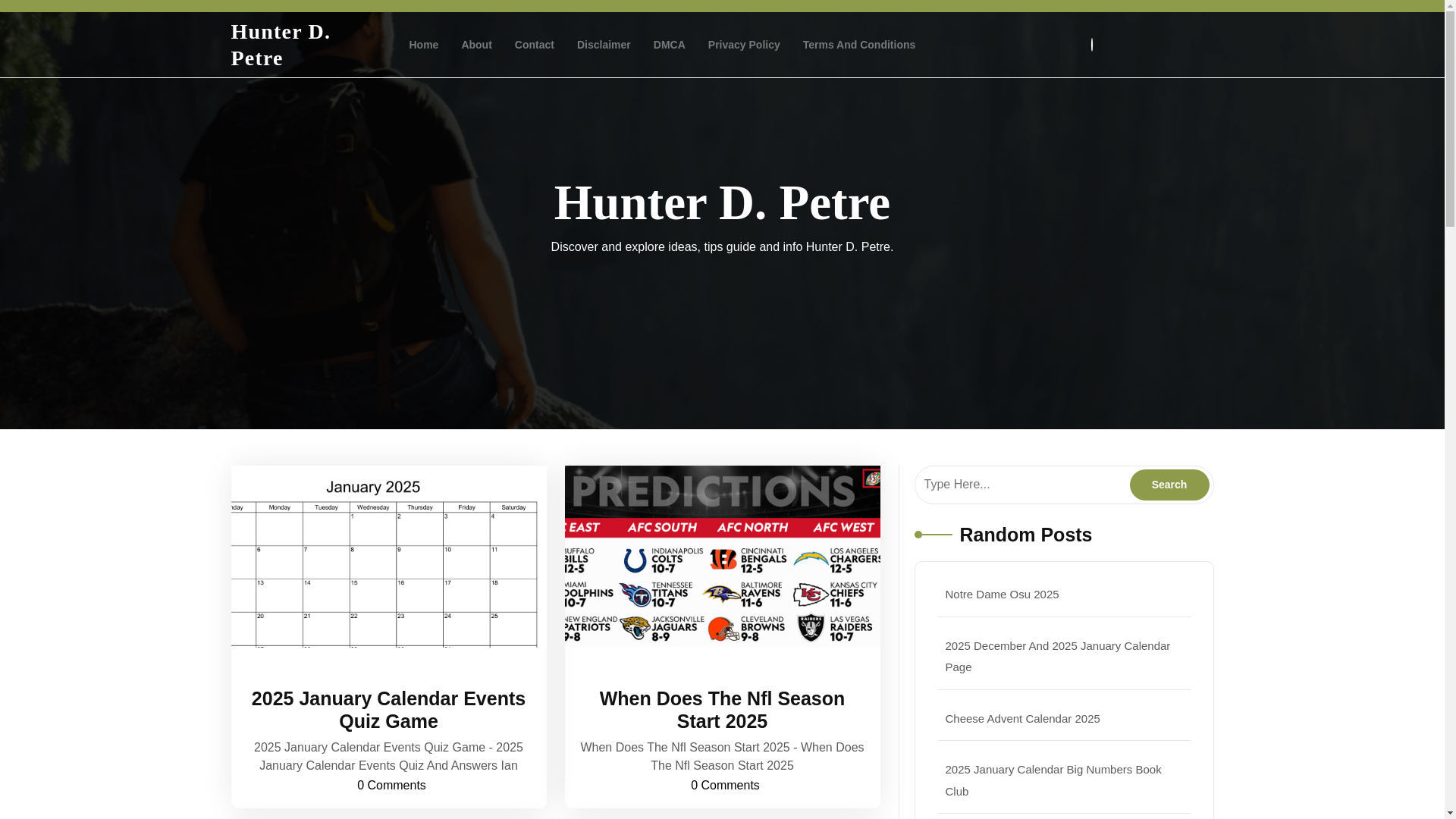 website screenshot of https://hunterdpetre.pages.dev/