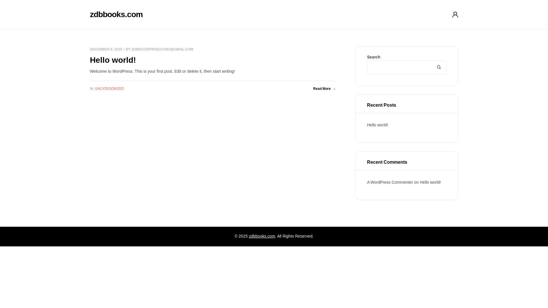 website screenshot of https://zdbbooks.com/