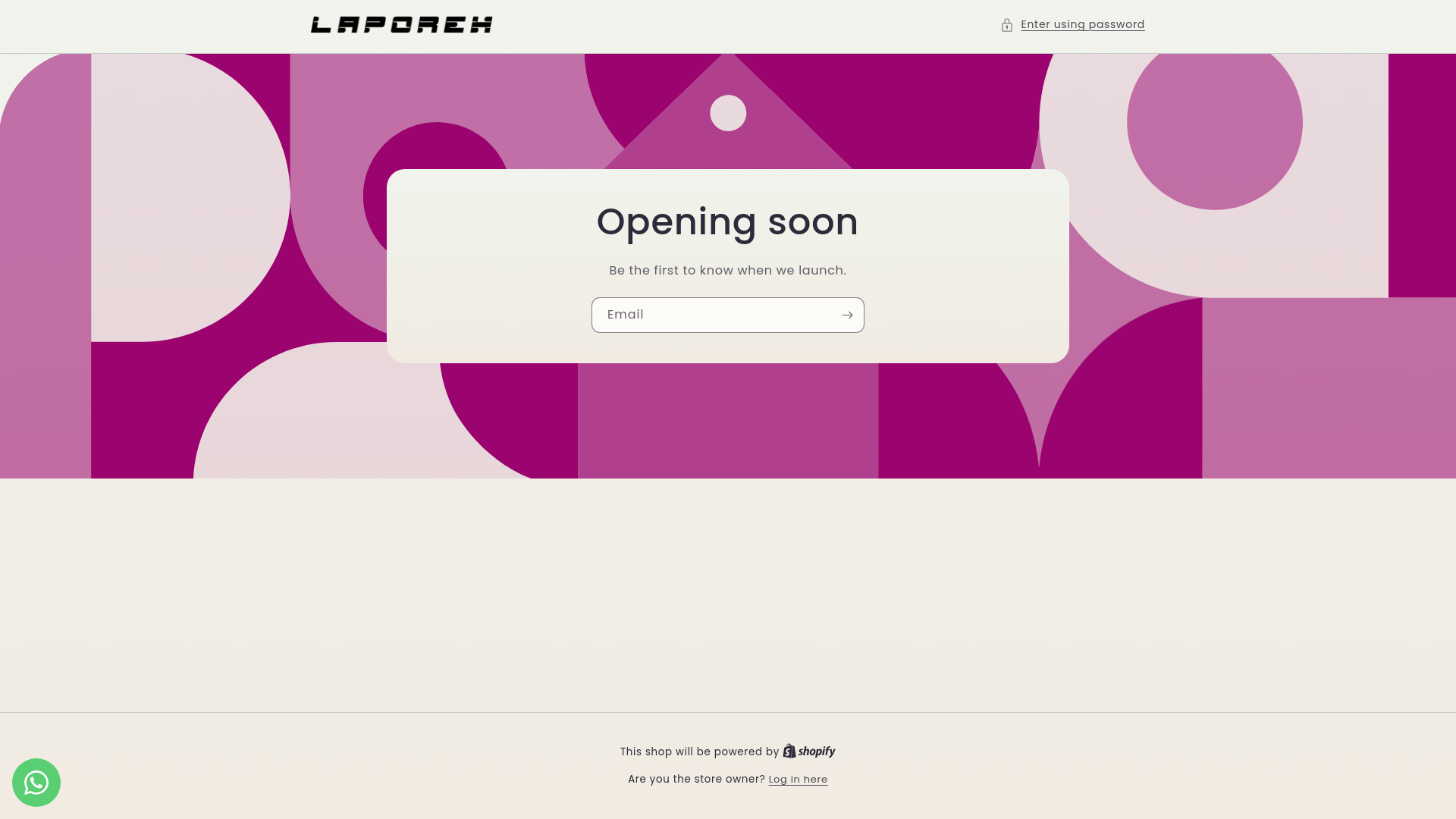 website screenshot of https://laporex.com/
