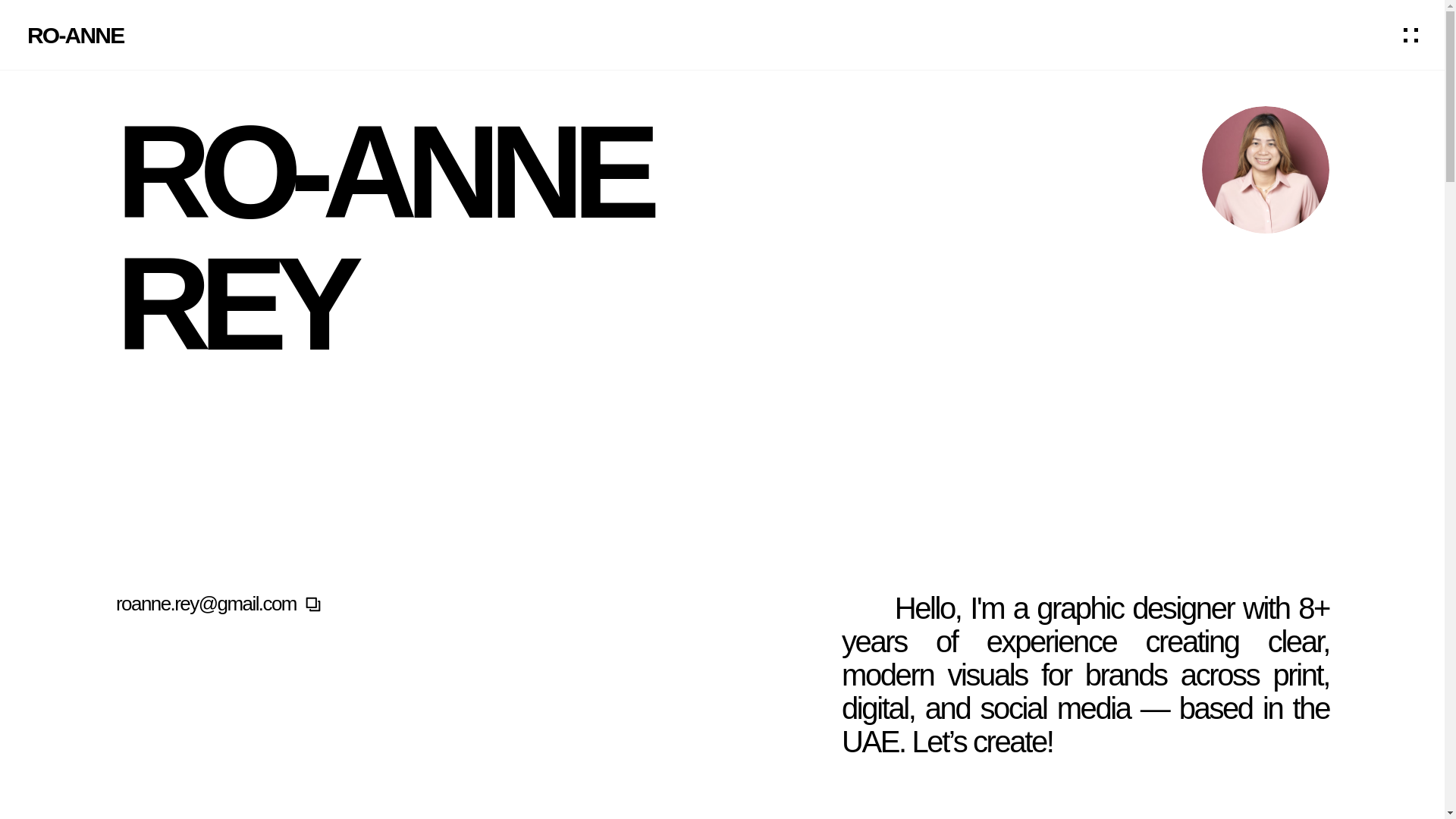 website screenshot of https://roannef.com/