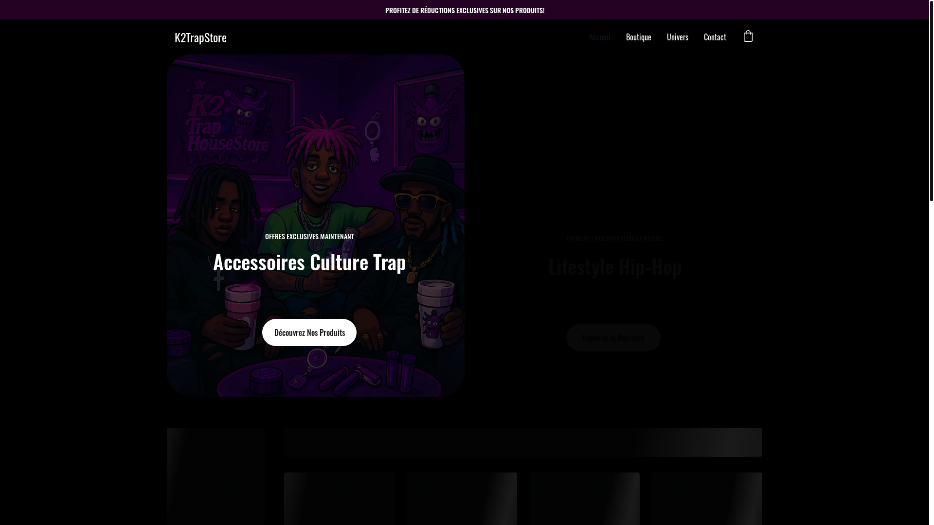 website screenshot of https://k2trapstore.eu/
