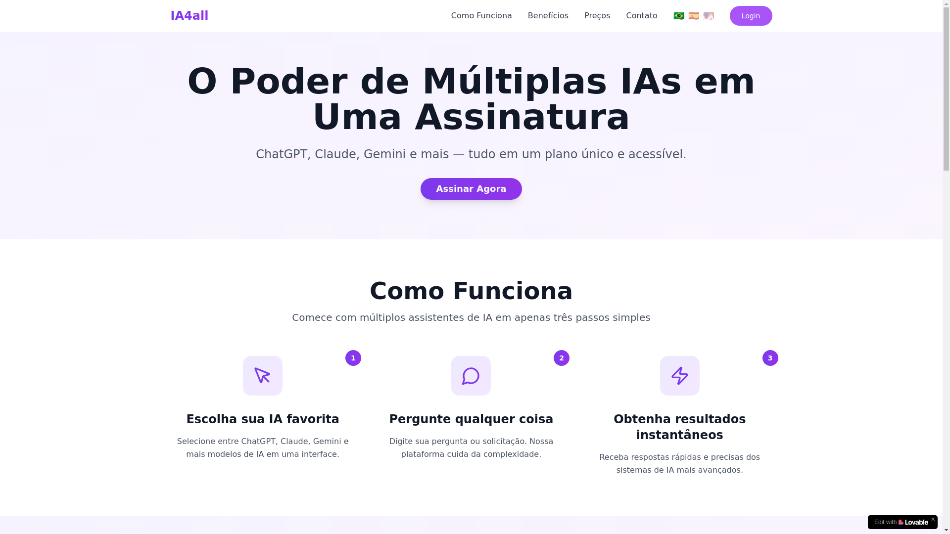 website screenshot of https://ia4all.tech/