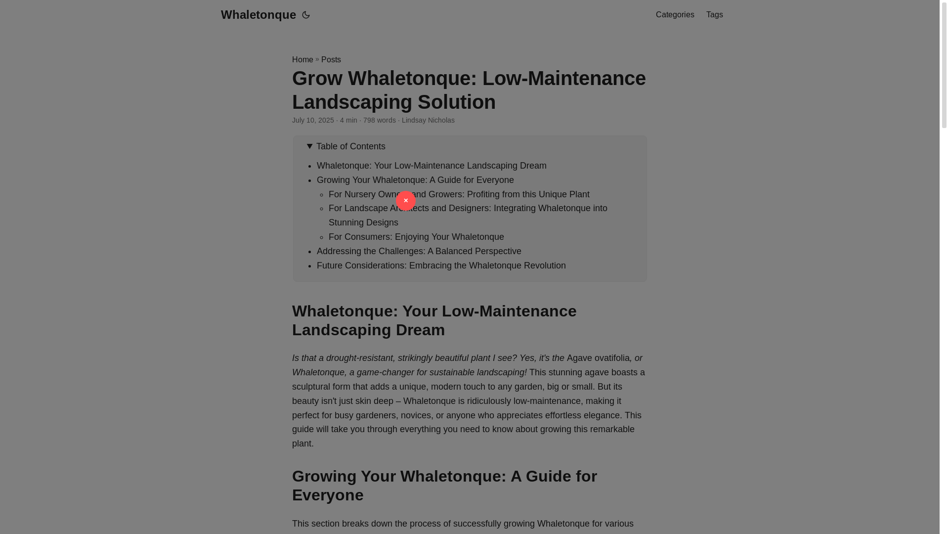 website screenshot of https://whaletonque.pages.dev/