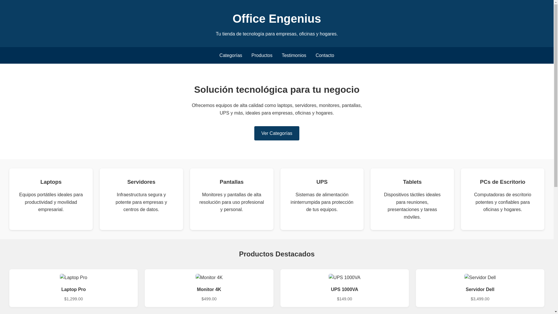 website screenshot of https://officeengenius.com/