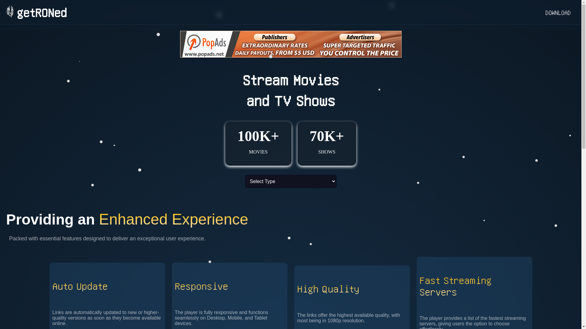 website screenshot of http://getroned.online/