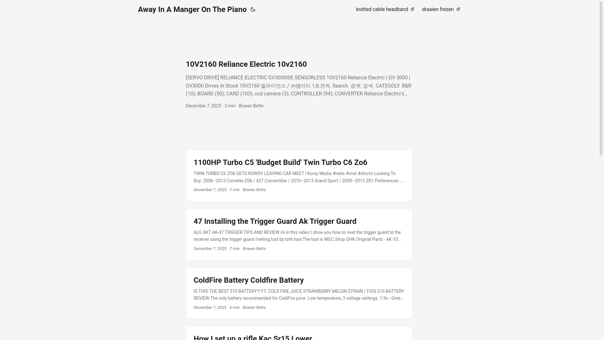 website screenshot of https://awayinamangeronthepiano.pages.dev/
