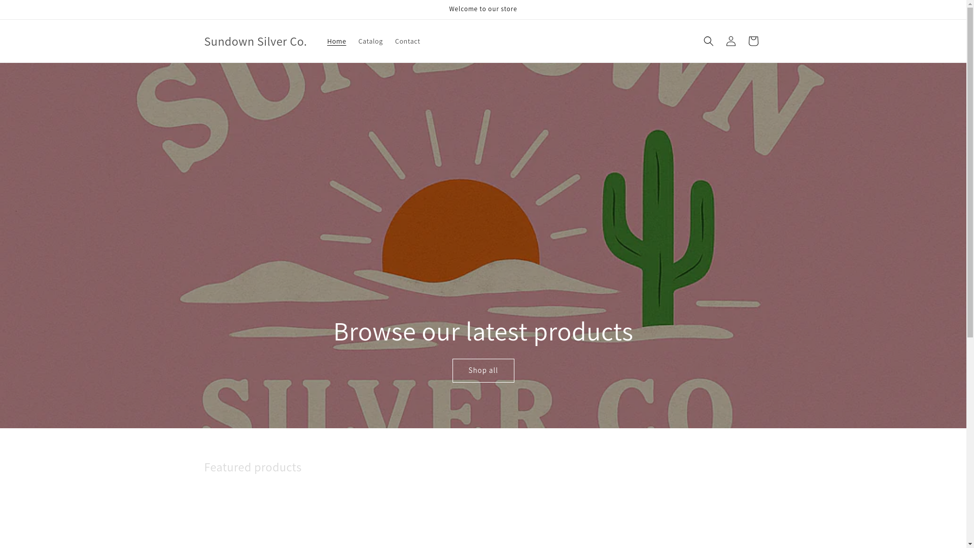 website screenshot of https://sundownsilverco.com/