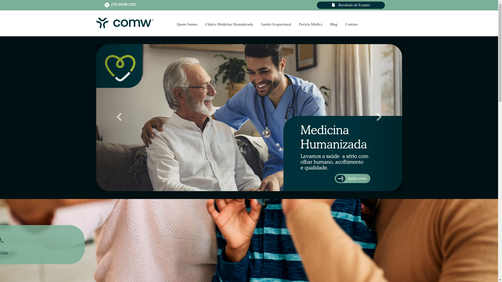 website screenshot of https://clinicacomw.com.br/