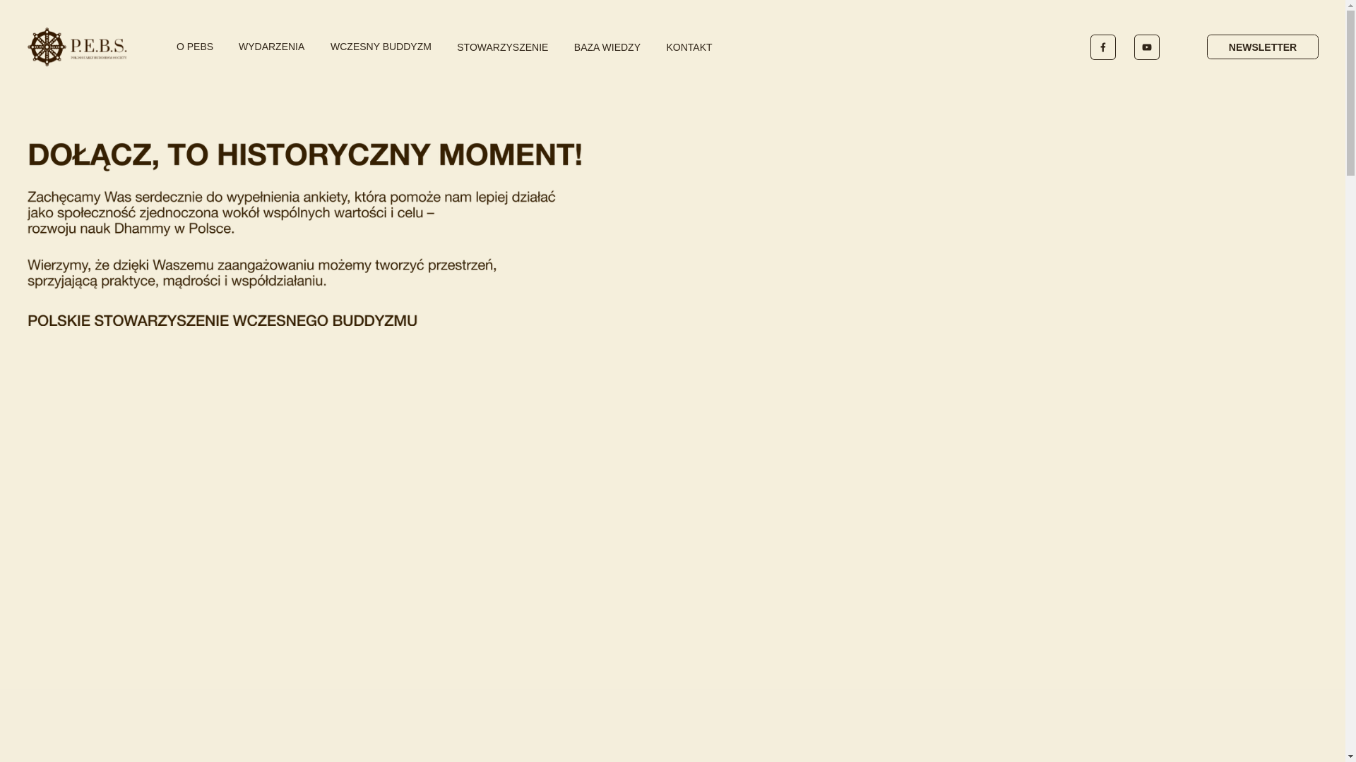 website screenshot of https://polishearlybuddhismsociety.pl/