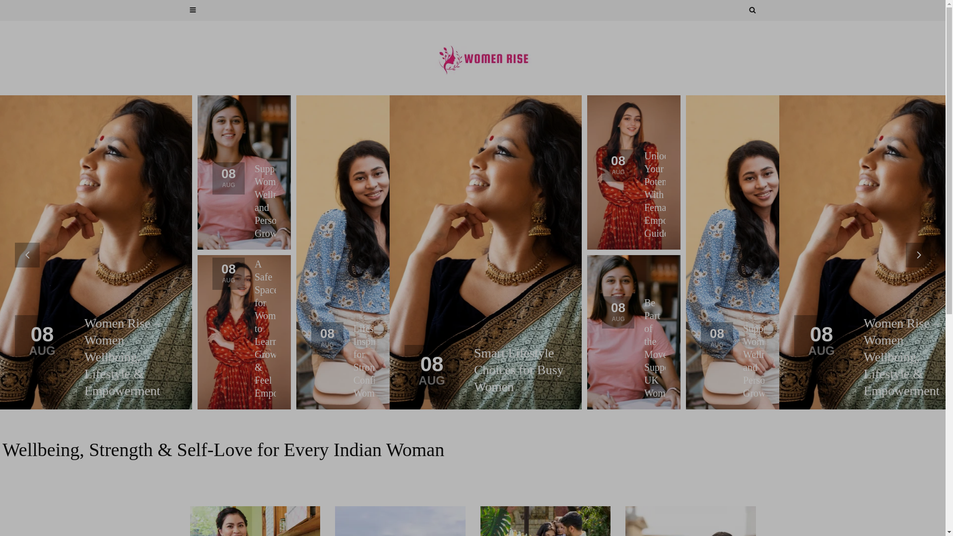 website screenshot of https://womenrise.in/