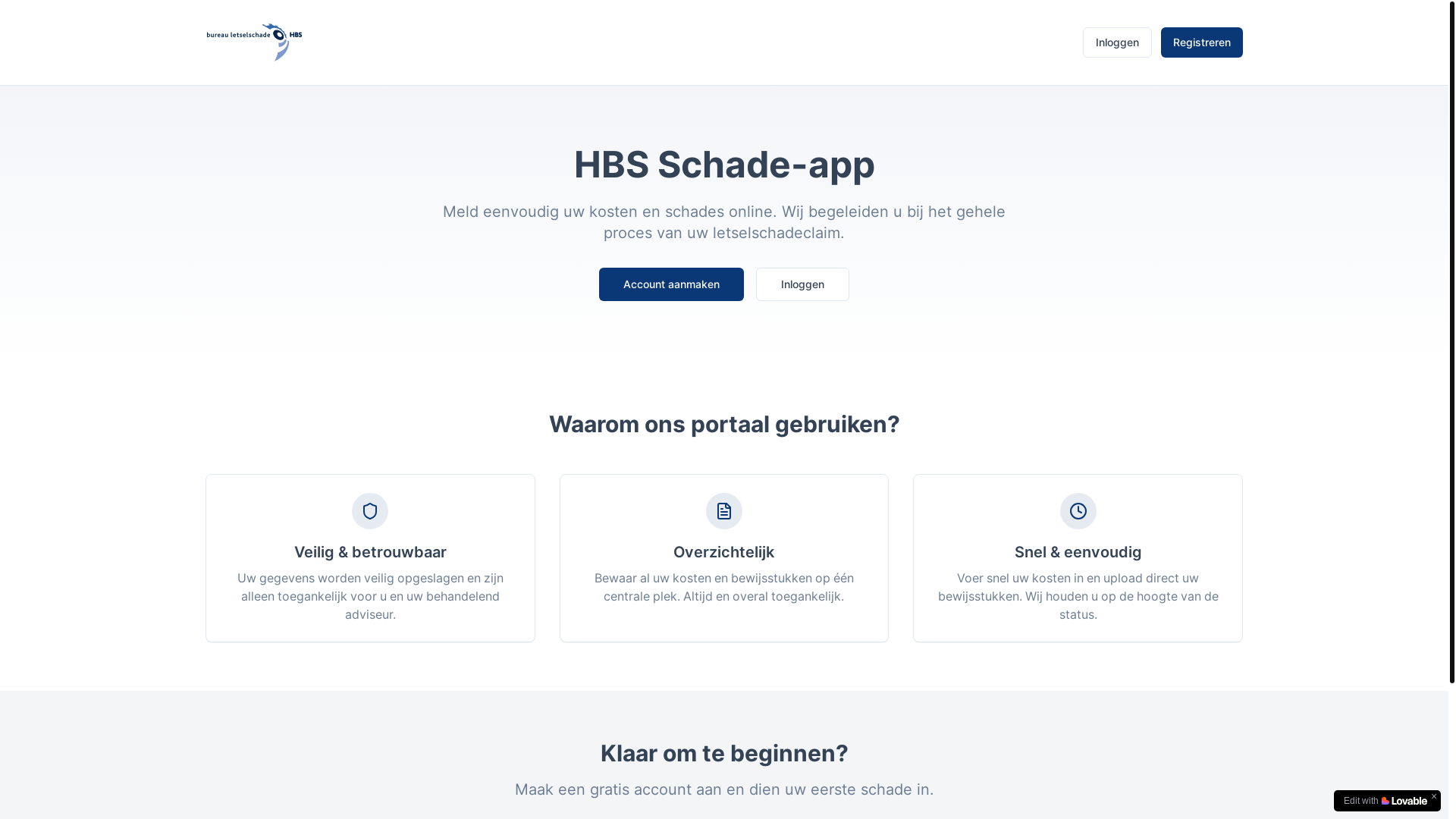 website screenshot of https://bureauletselschade.com/