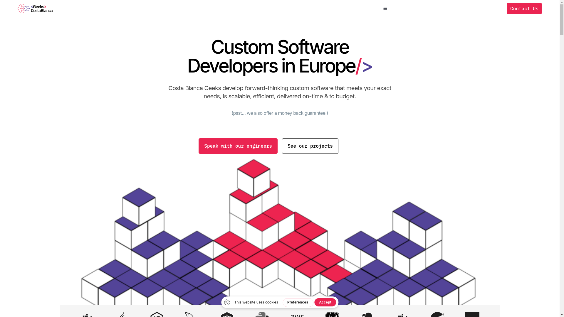 website screenshot of https://costablancageeks.com/