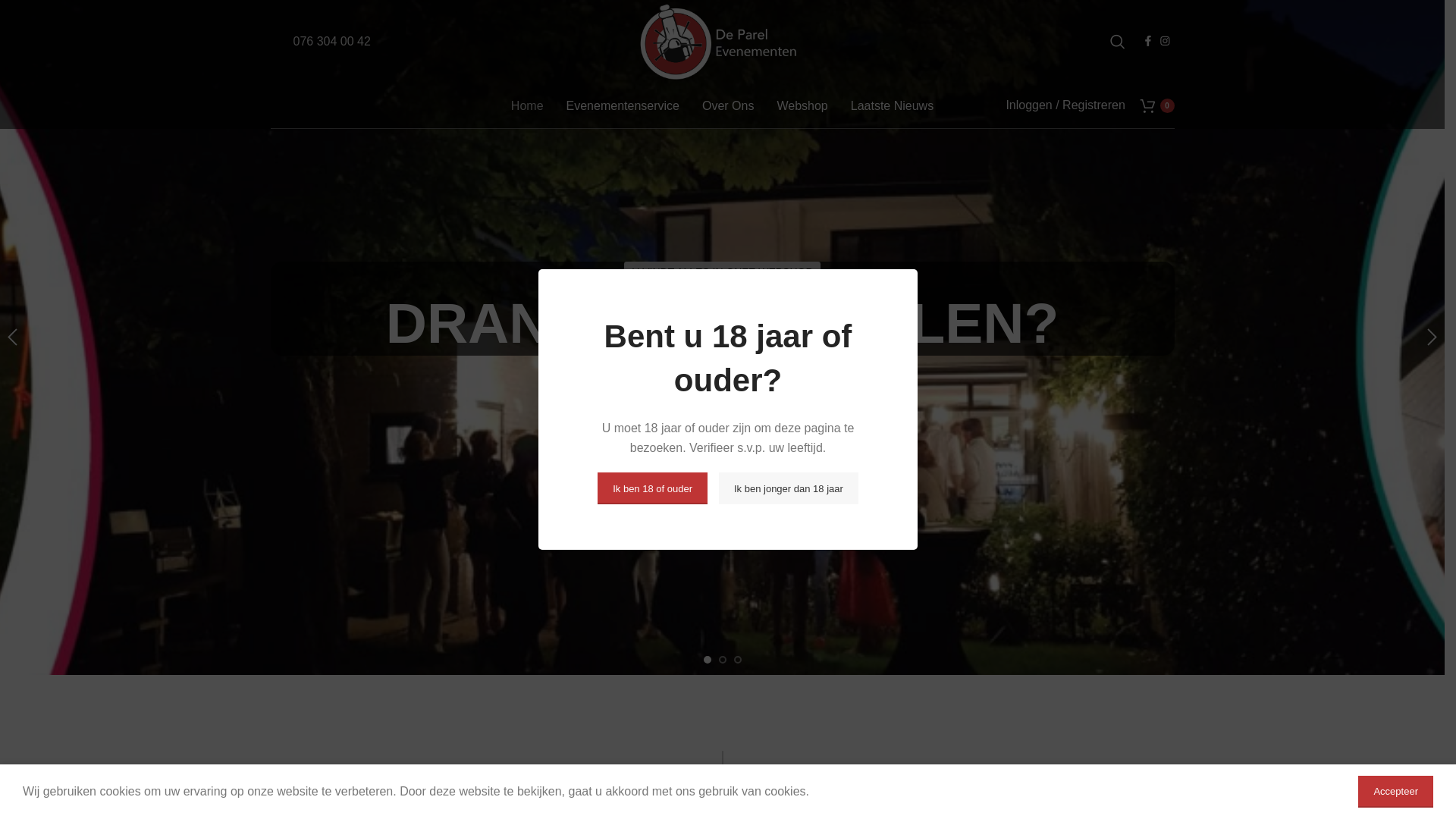 website screenshot of https://evenementenservicebreda.nl/