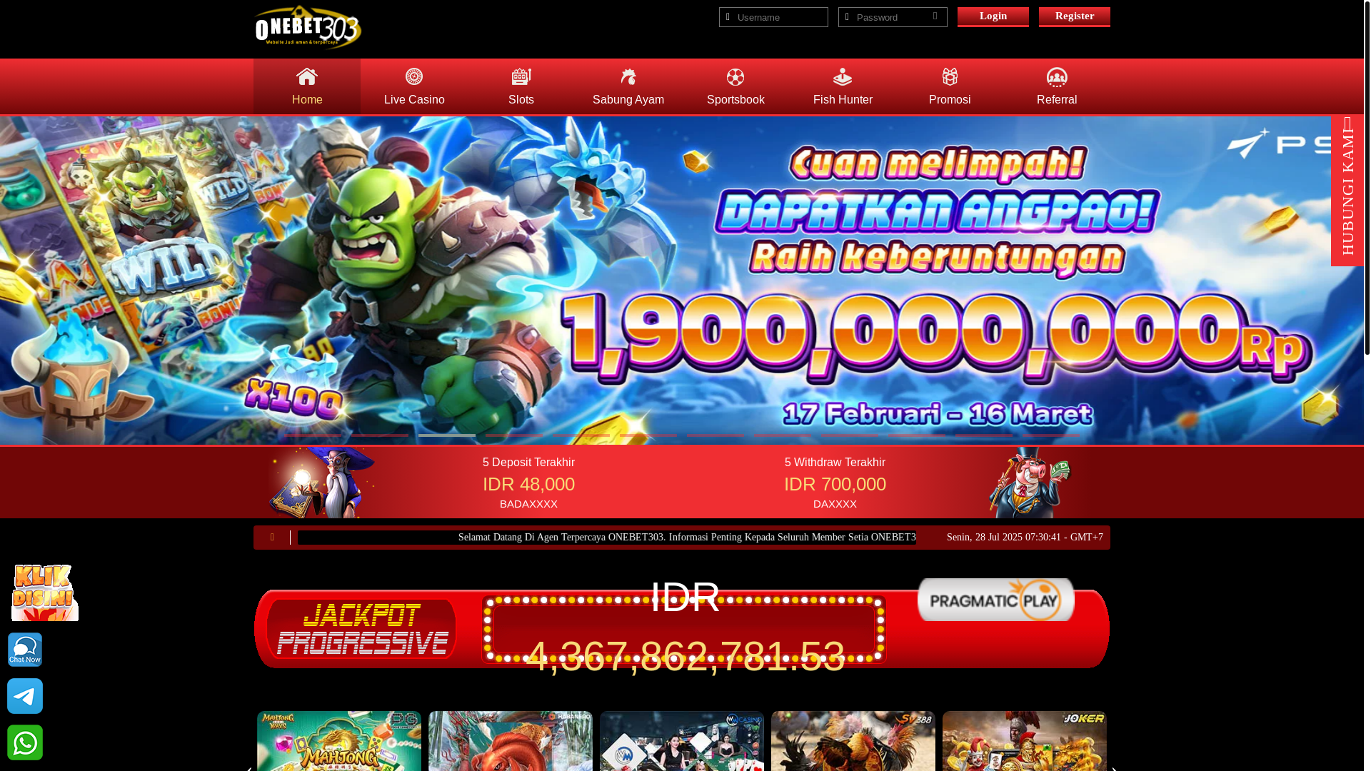 website screenshot of https://onebetdek.com/