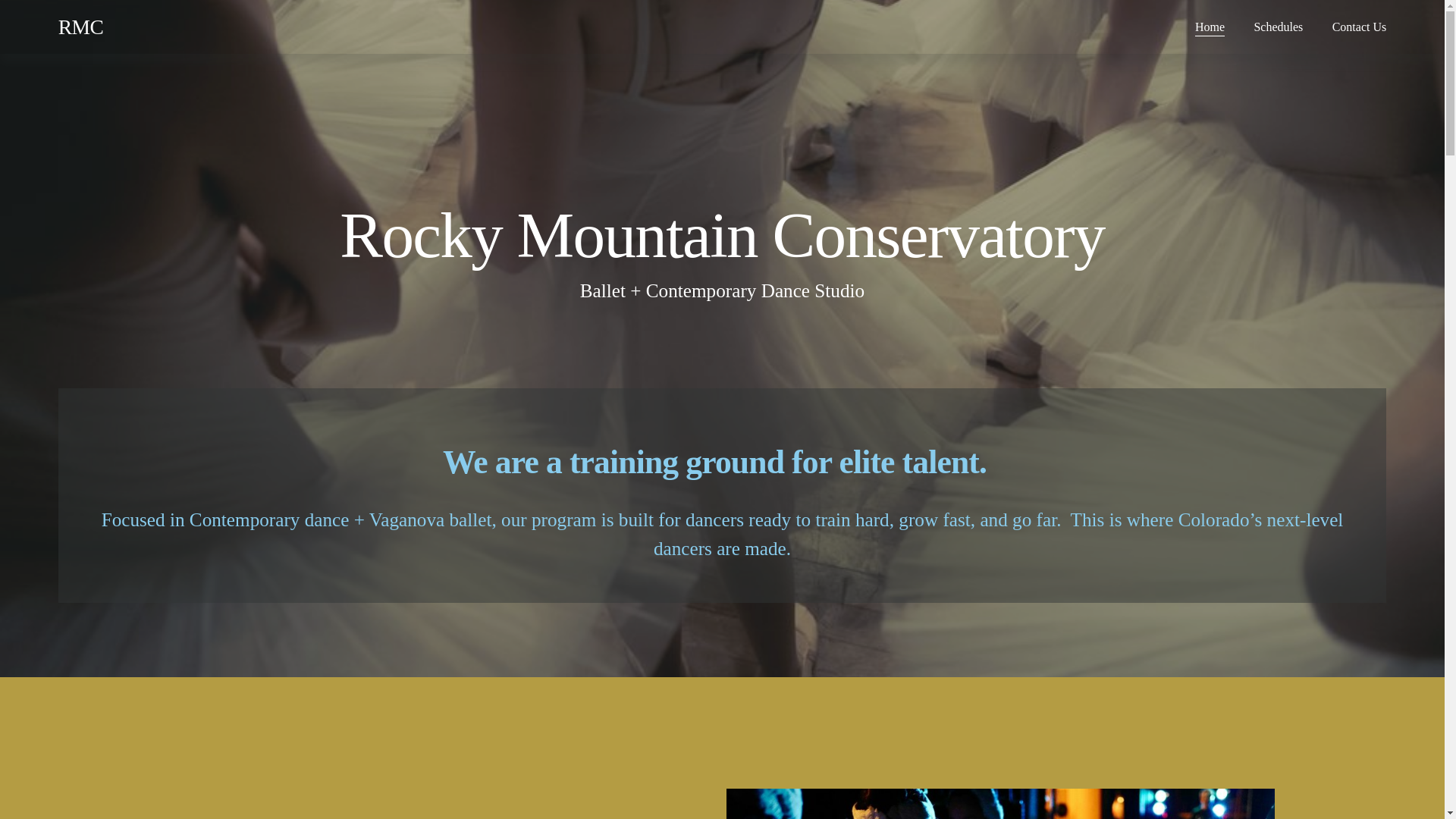 website screenshot of https://rmconservatory.com/