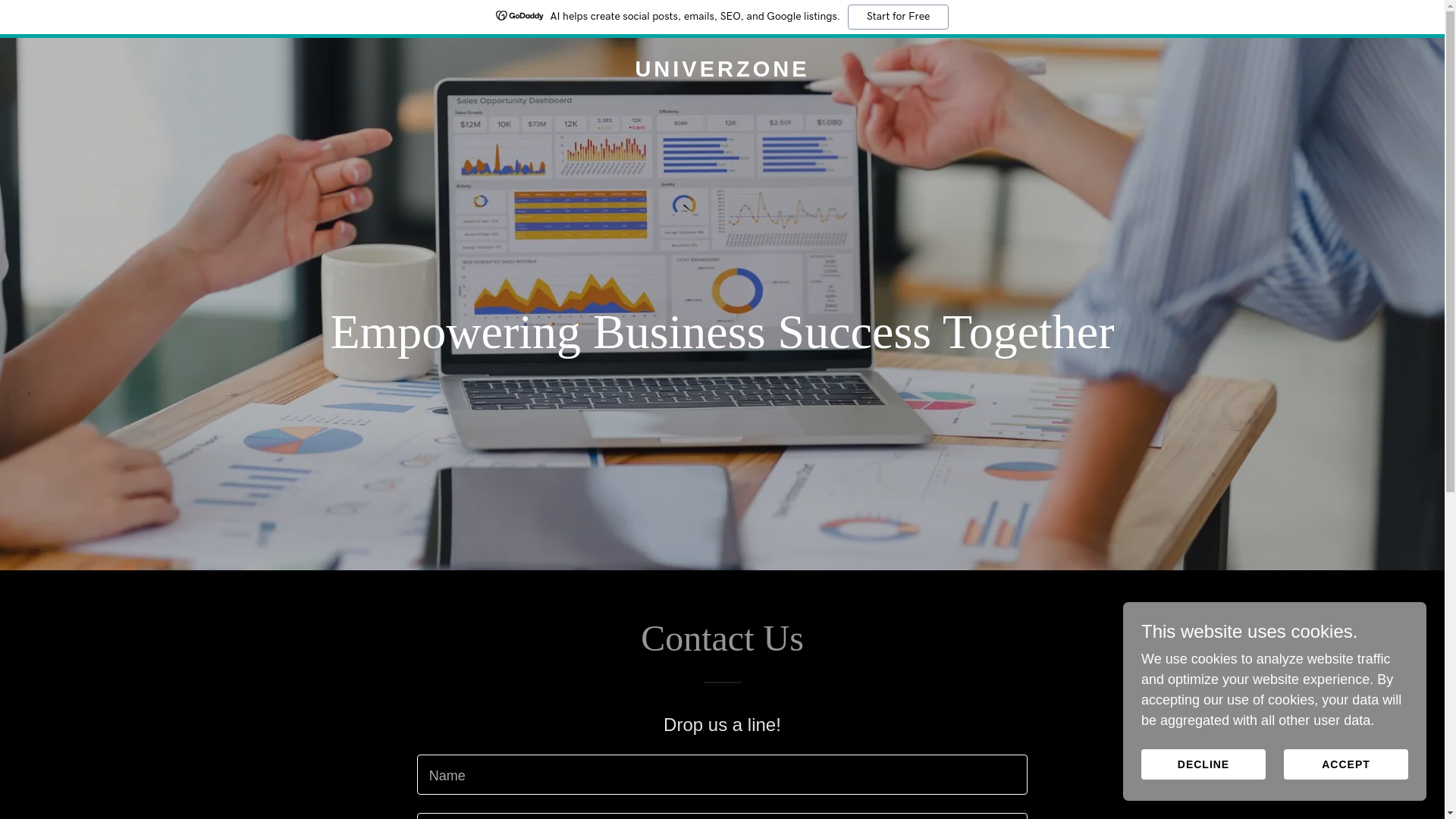 website screenshot of https://univerzone.co.uk/