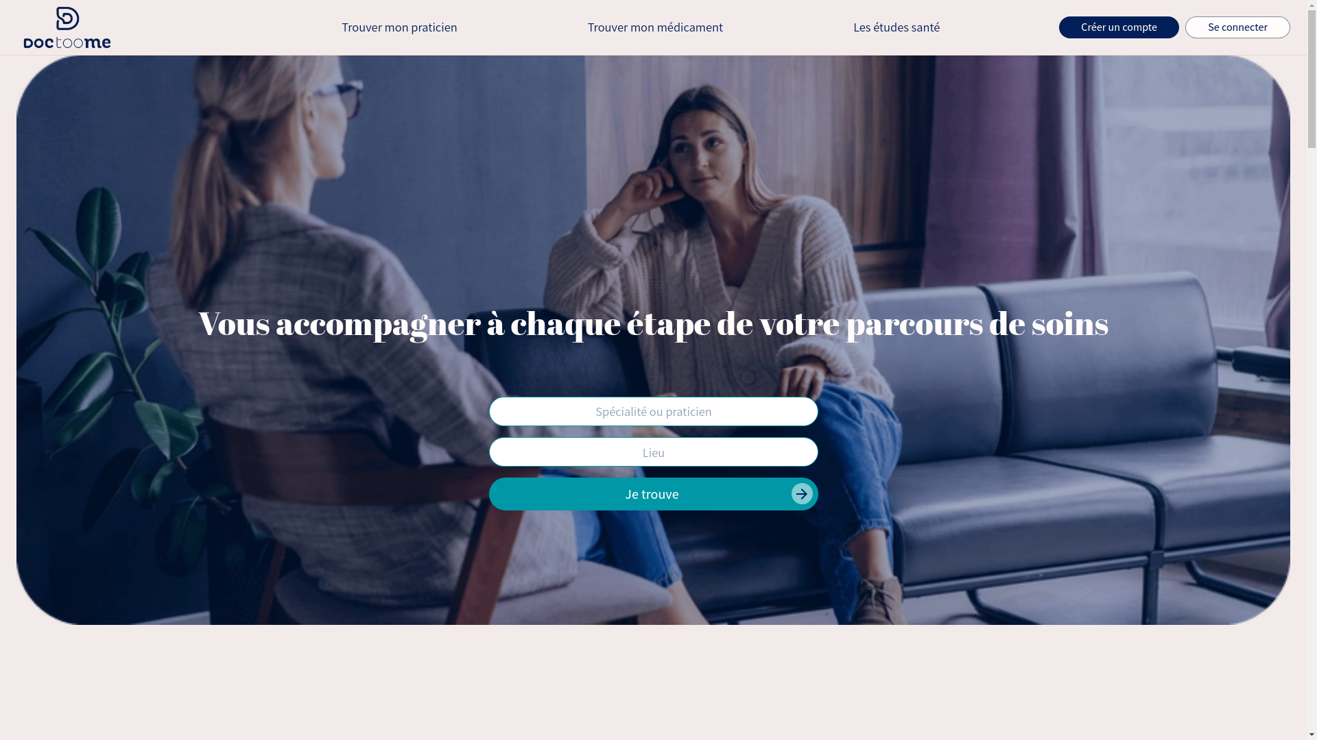 website screenshot of https://www.doctoome.com/