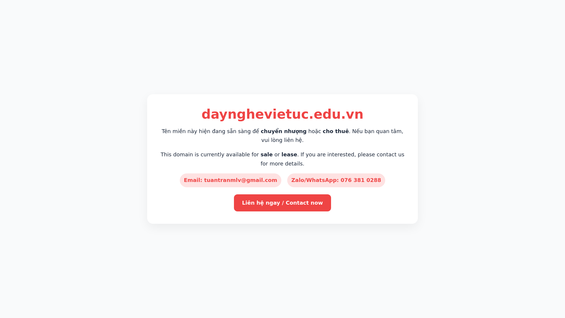 website screenshot of https://daynghevietuc.edu.vn/