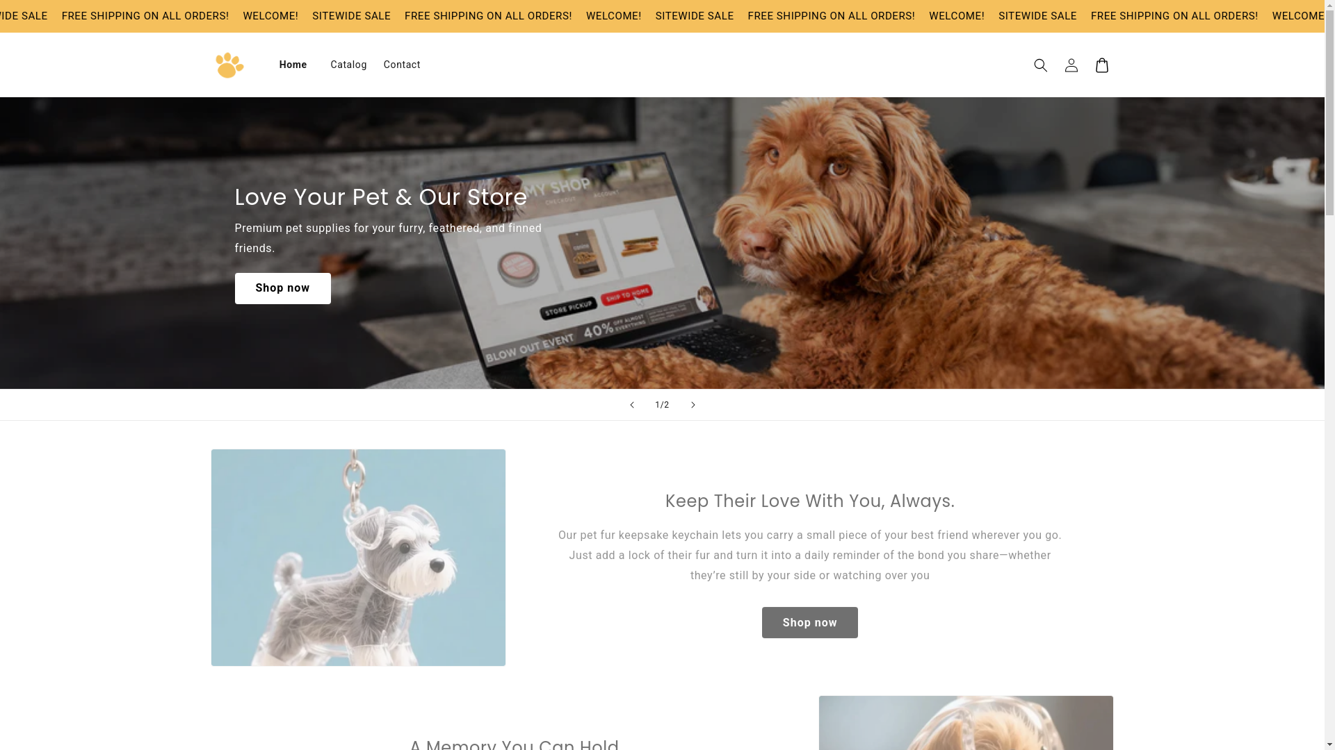website screenshot of https://fureverkeychain.store/