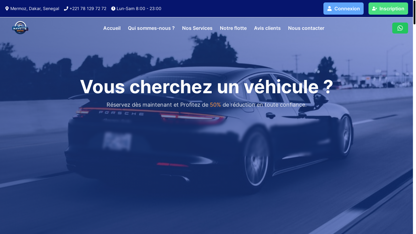 website screenshot of https://navetteservicesn.com/