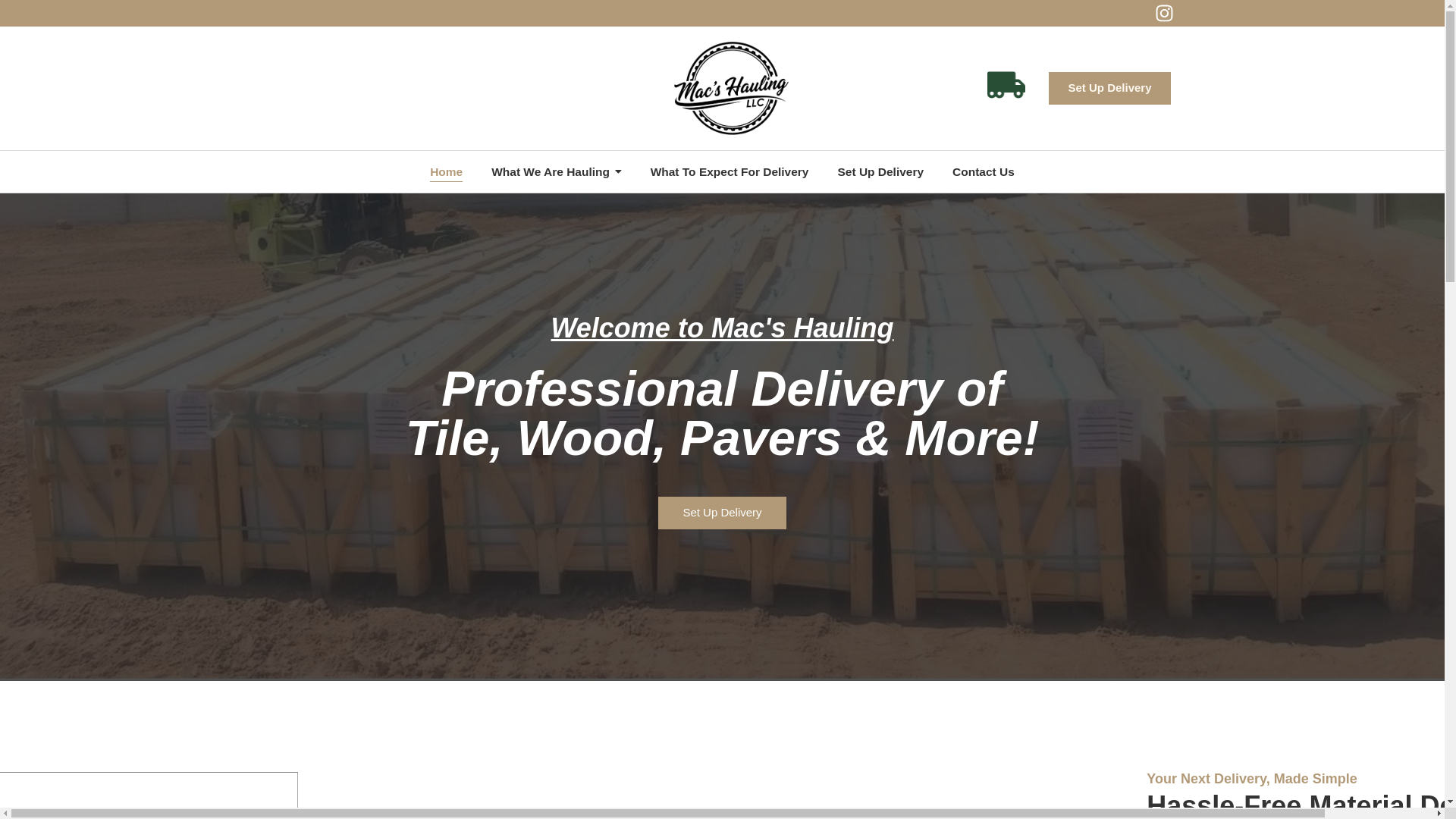 website screenshot of https://macshauling.net/