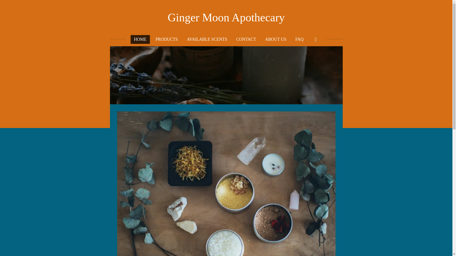 website screenshot of https://gingermoonapothecary.store/