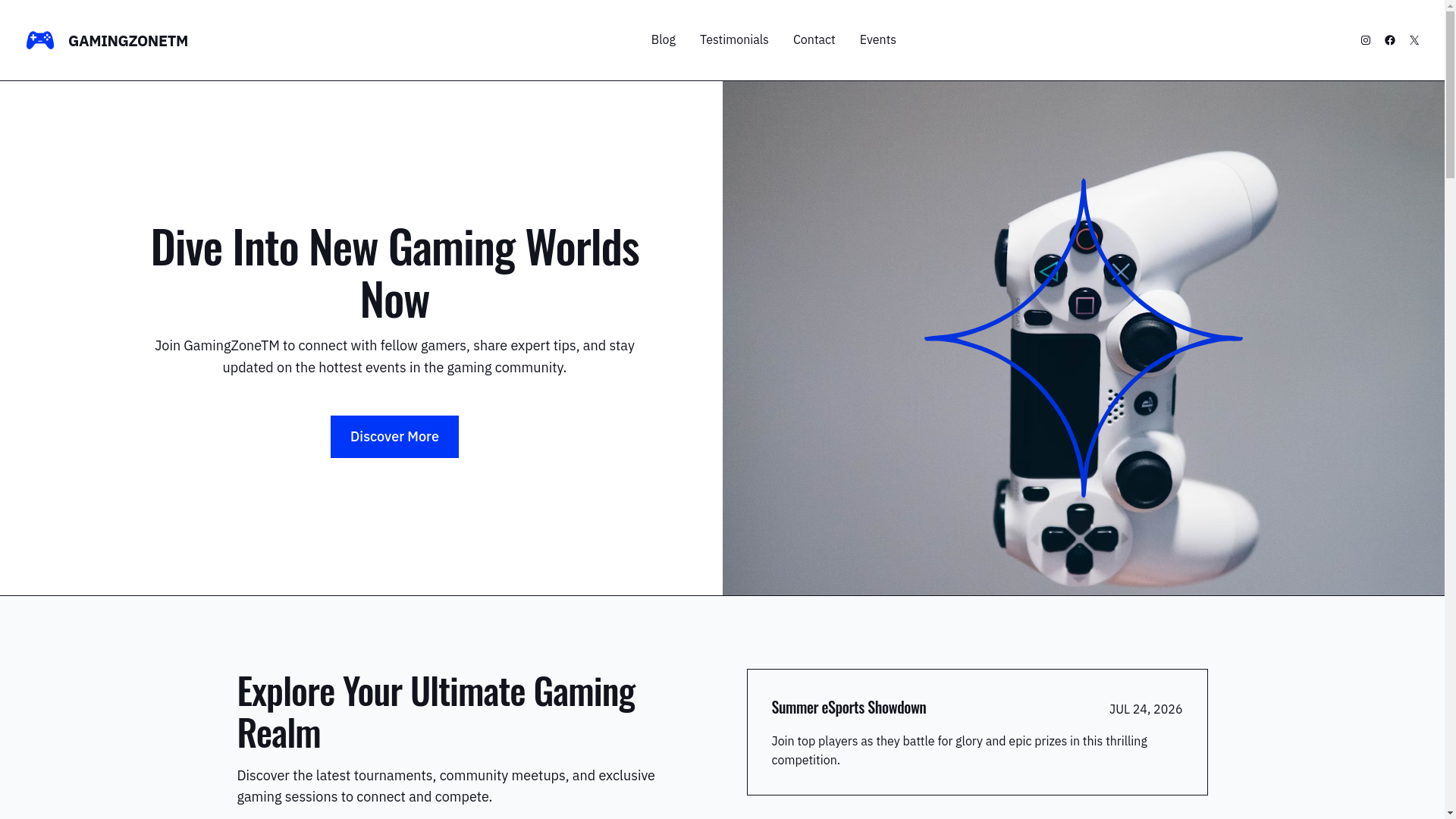 website screenshot of https://gamingzone.ai/