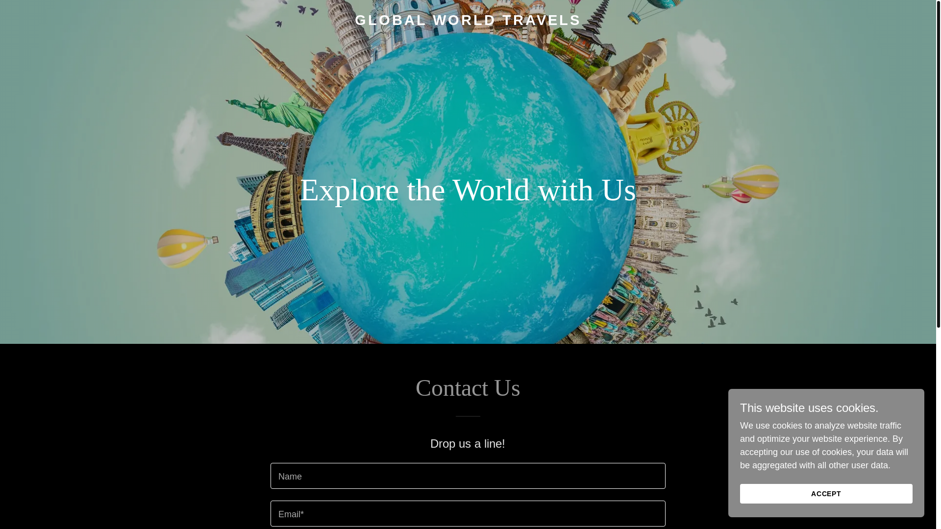 website screenshot of https://globalworldtravels.com/
