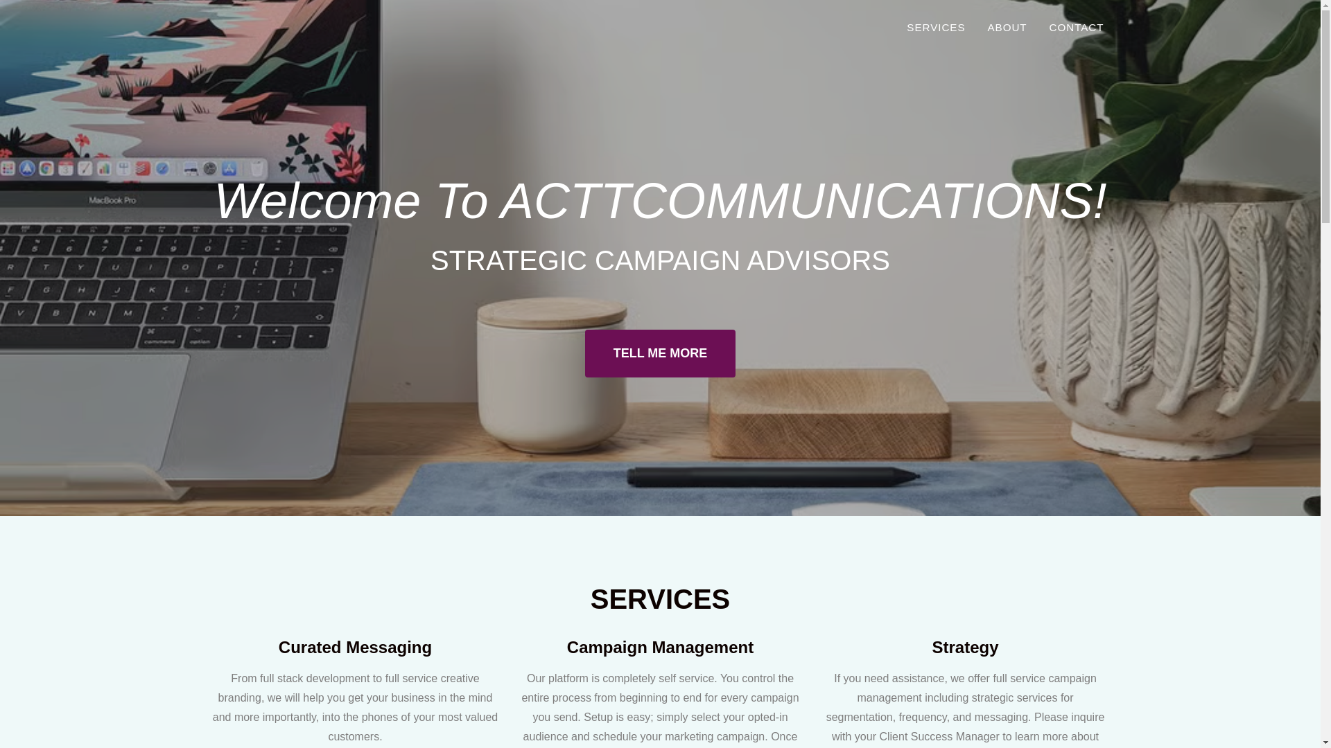 website screenshot of https://acttcommunications.com/