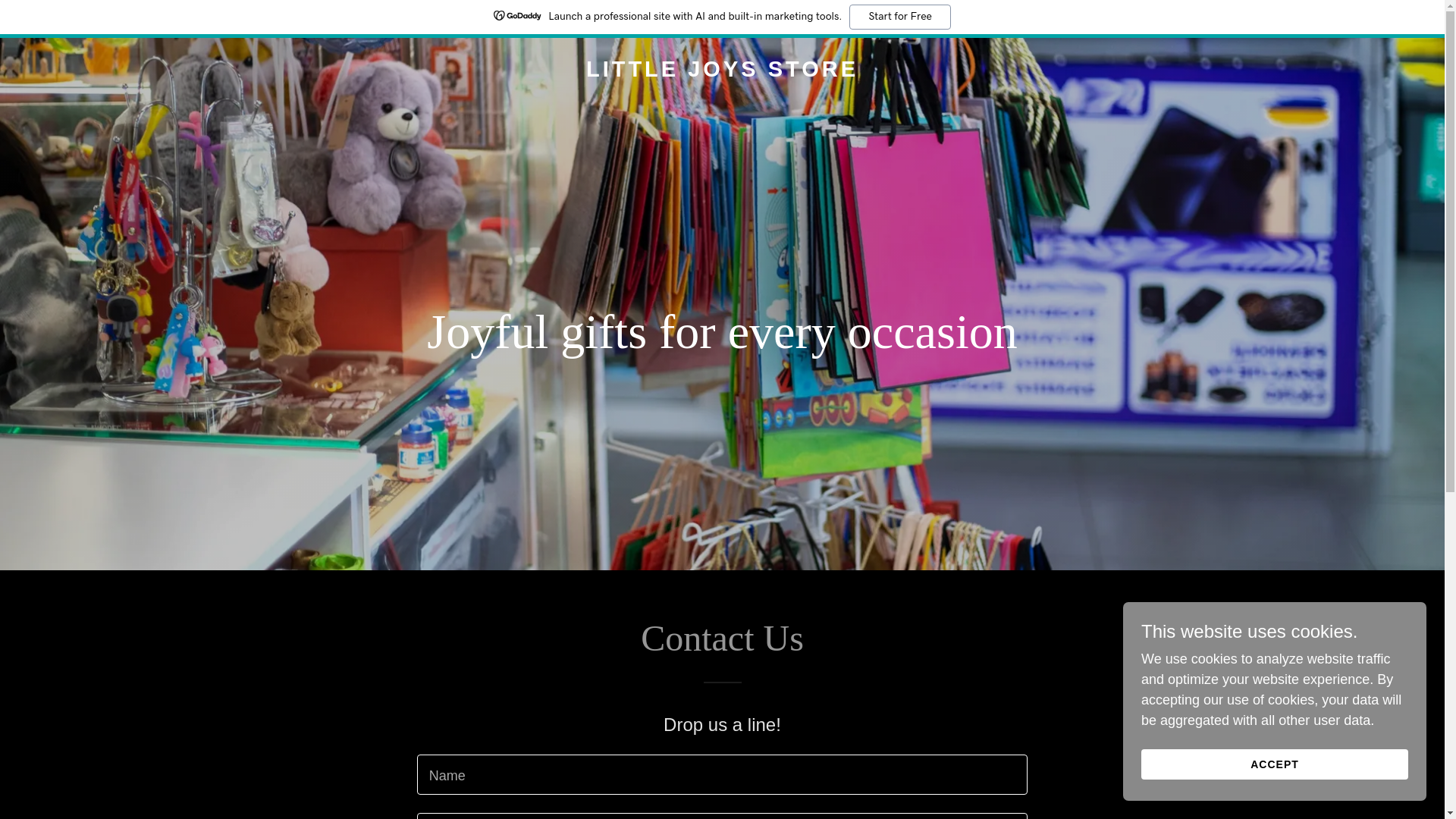 website screenshot of https://littlejoysstore.com/