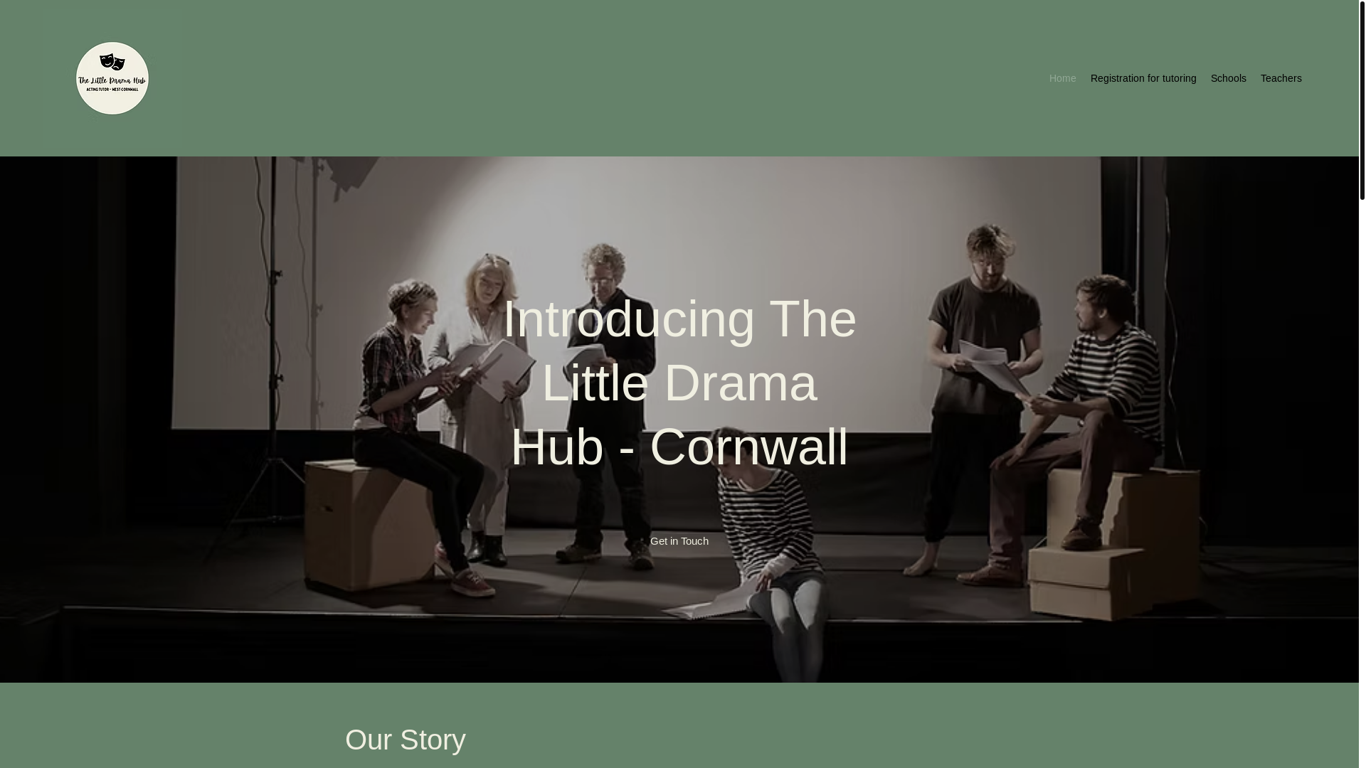 website screenshot of https://thelittledramahub.co.uk/