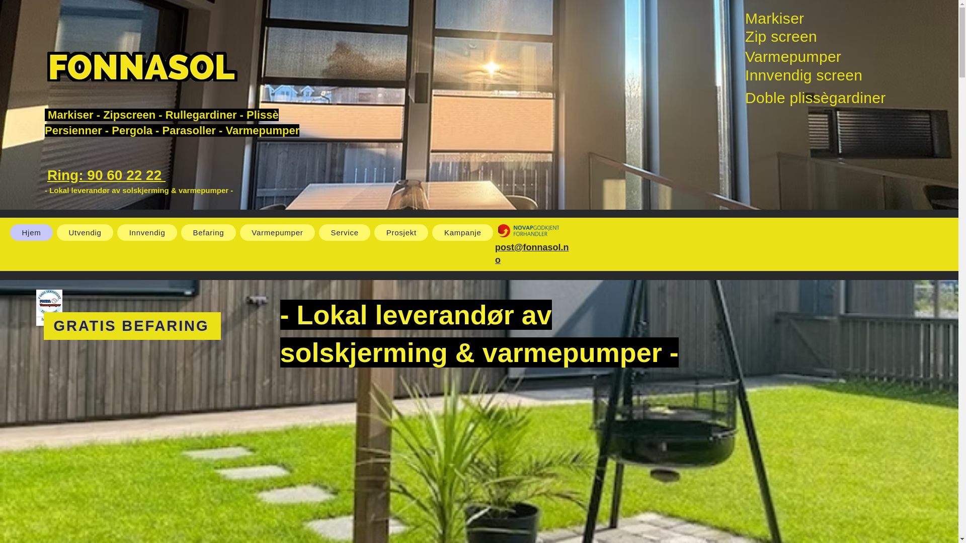 website screenshot of https://norsolhaugesund.no/