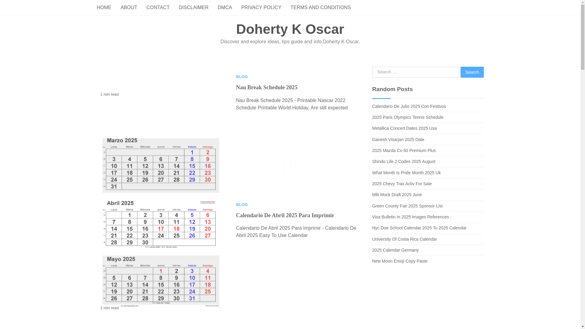 website screenshot of https://dohertykoscar.pages.dev/