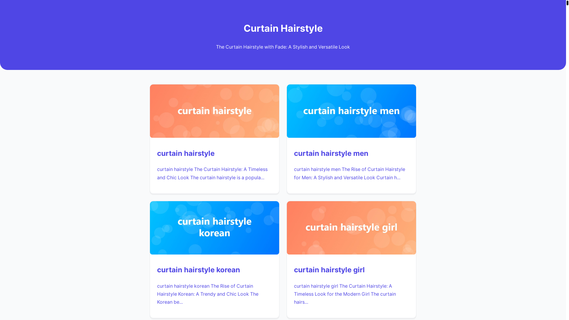 website screenshot of https://curtainhairstyle.pages.dev/